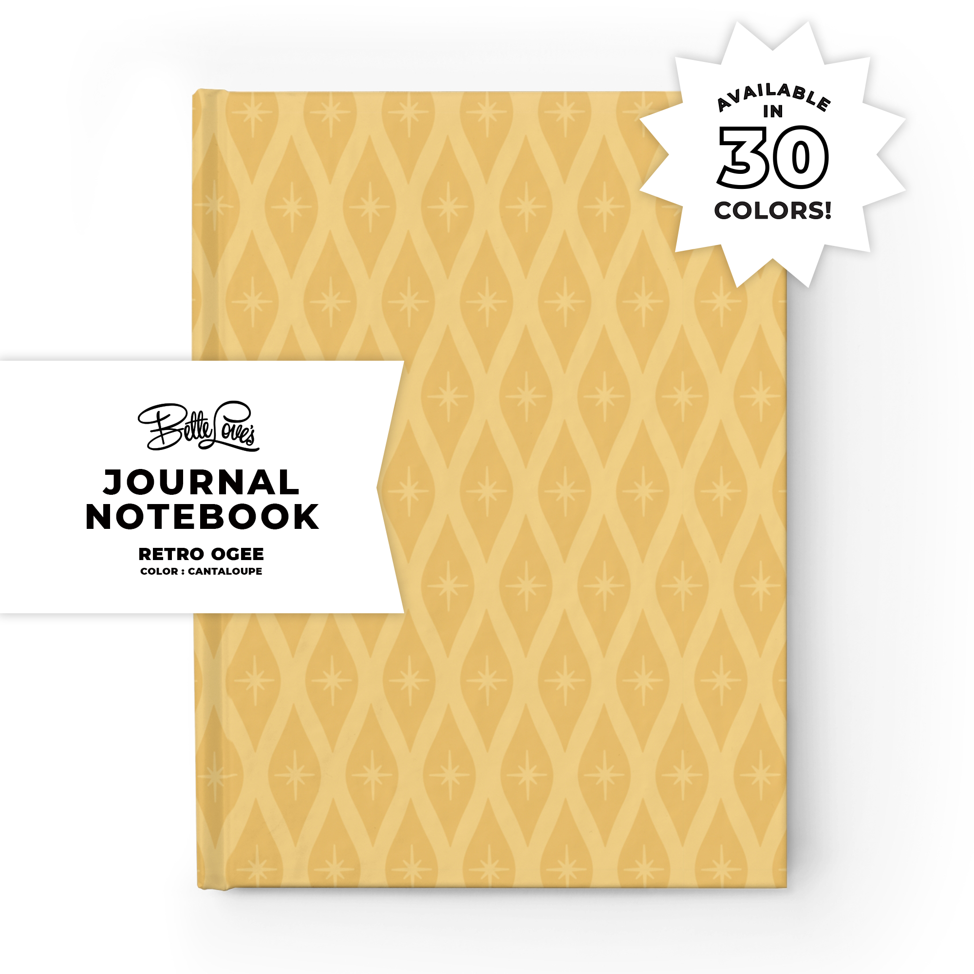 Retro Ogee Journal in Cantaloupe Duotone