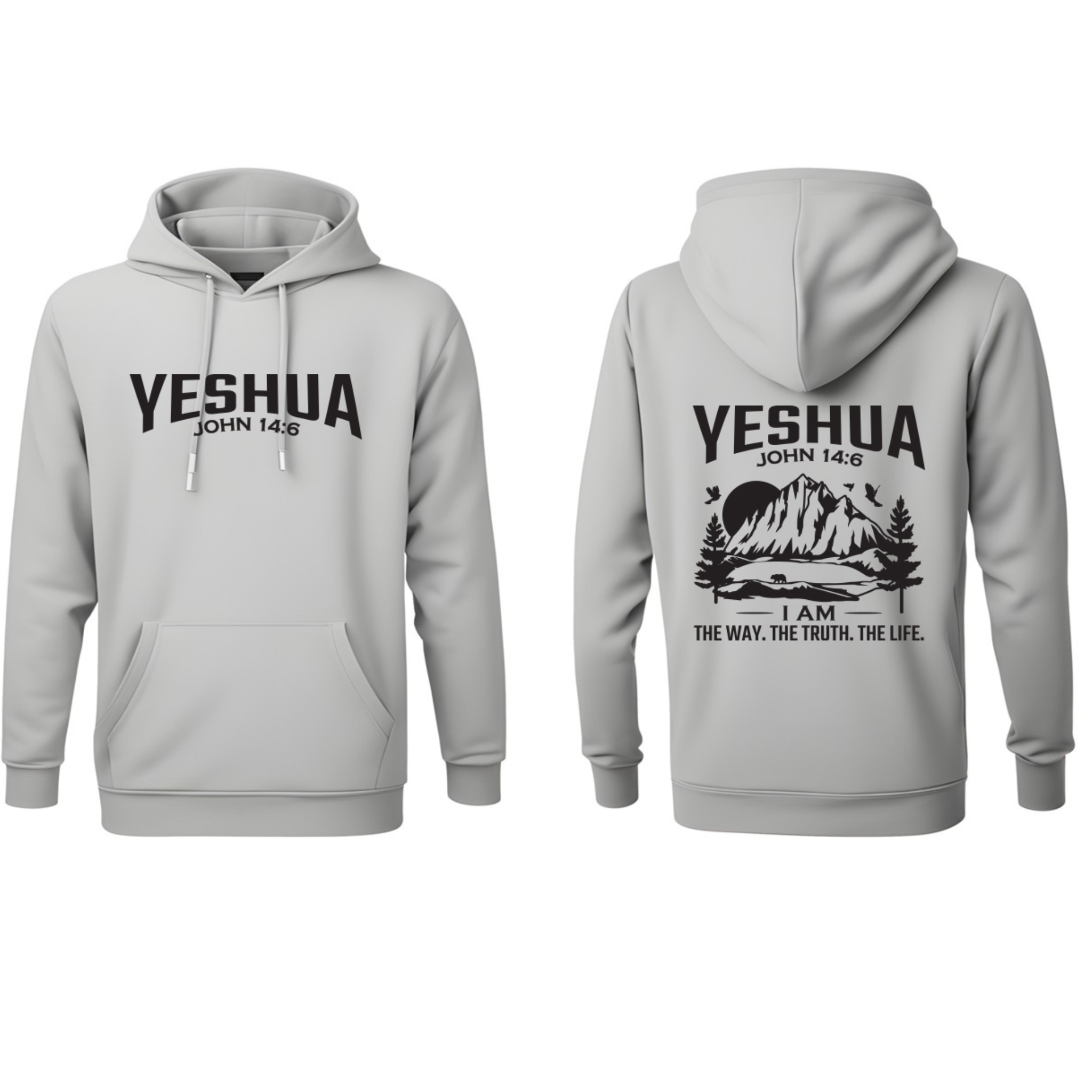 YESHUA Bible Verse John 14:6 Heavy Blend Hooded Sweatshirt, Unisex Hoodie, Christian Sweatshirt, Religious Apparel, Inspirational Clothing product thumbnail image
