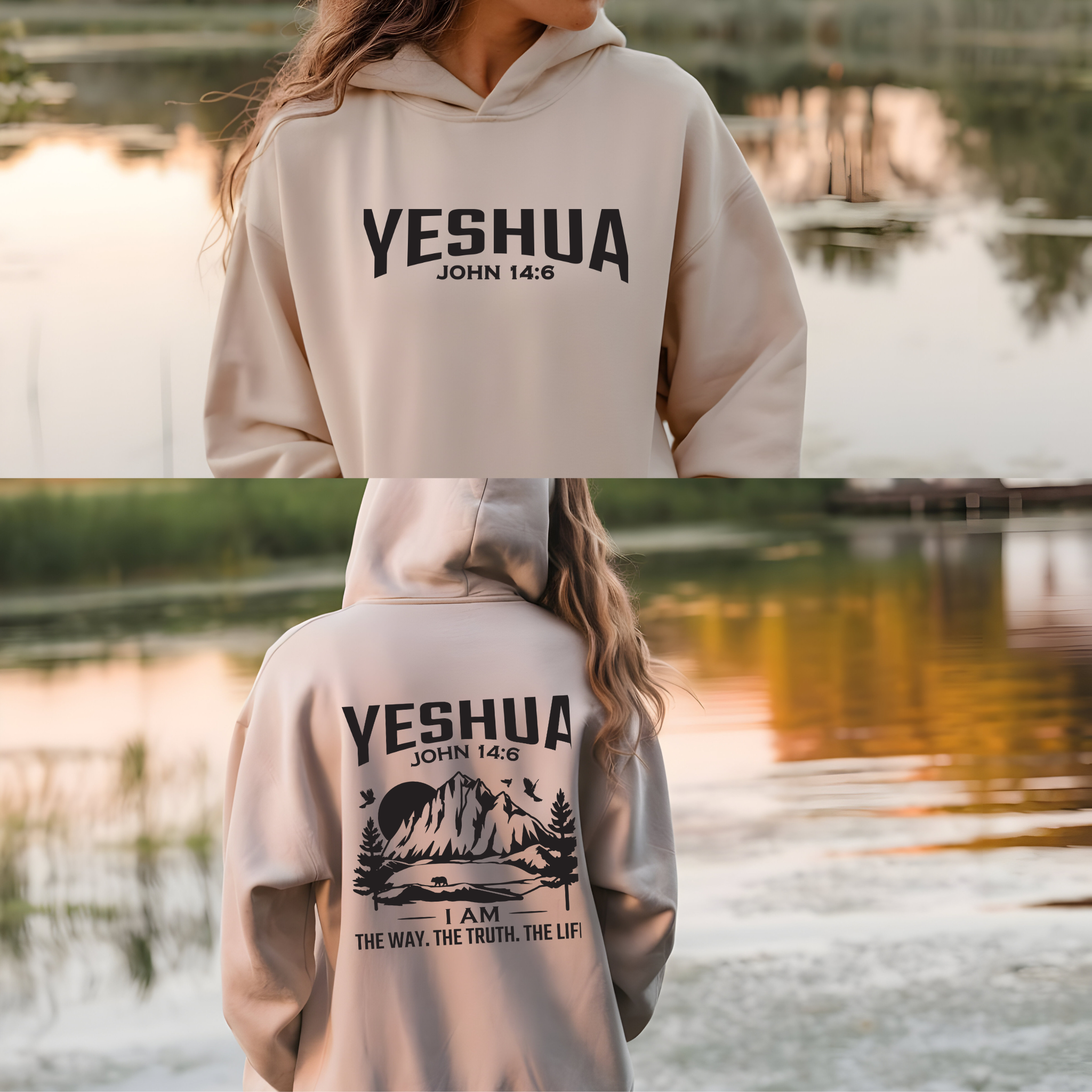 YESHUA Bible Verse John 14:6 Heavy Blend Hooded Sweatshirt, Unisex Hoodie, Christian Sweatshirt, Religious Apparel, Inspirational Clothing product thumbnail image