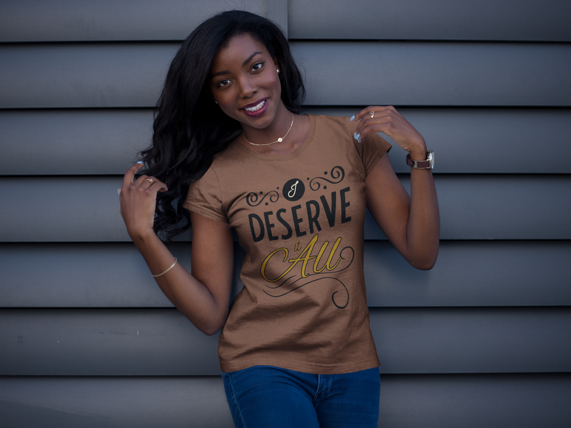 "I Deserve It All" Women's Unisex Soft Style T-Shirt product thumbnail image