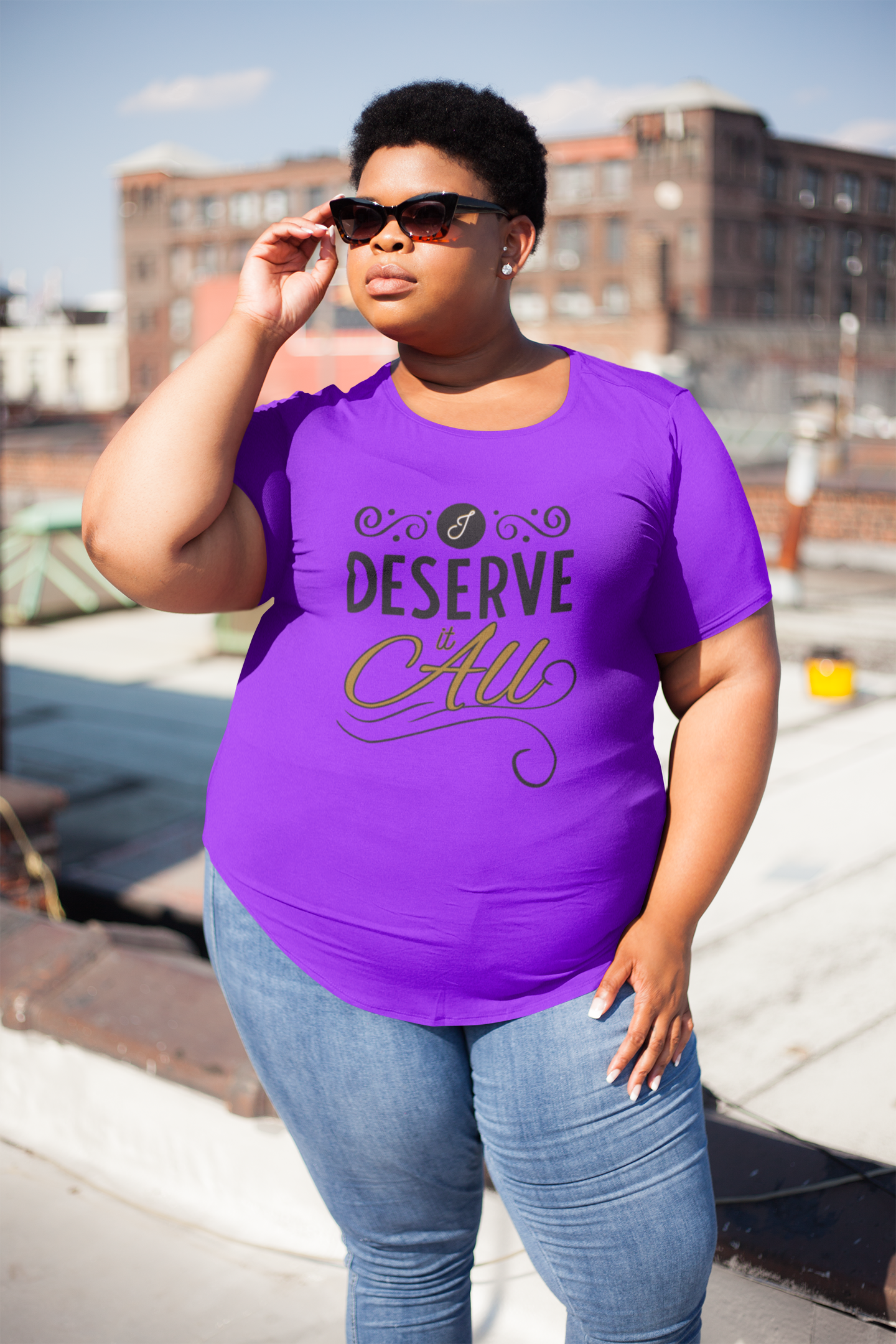 "I Deserve It All" Women's Unisex Soft Style T-Shirt product thumbnail image