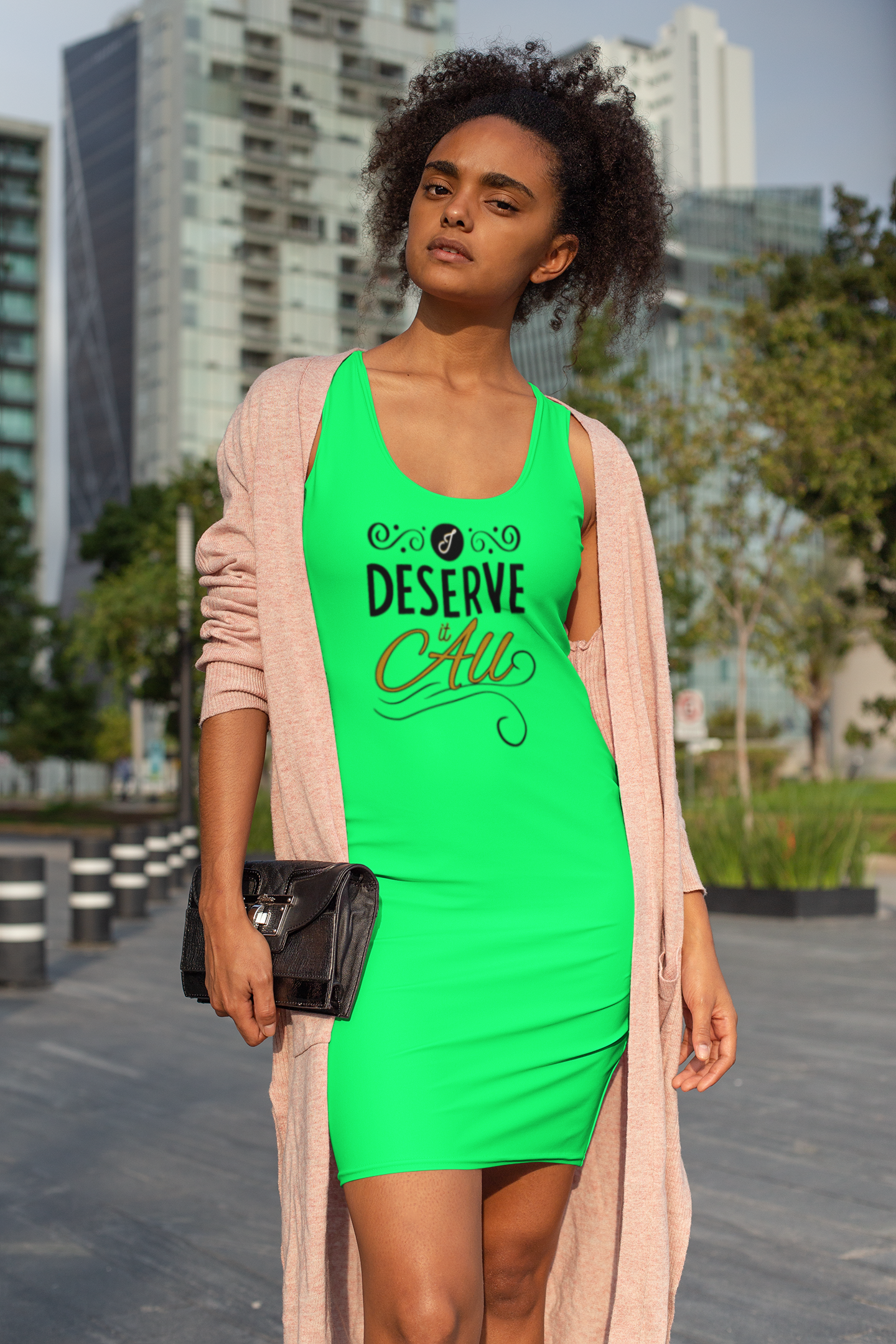 I"I Deserve It All" Women's Racerback Dress, Kendrick Lamar Superbowl T-Shirt Dress, Superbowl T-Shirt, Rap, Hip Hop, Compton T-Shirt Dress