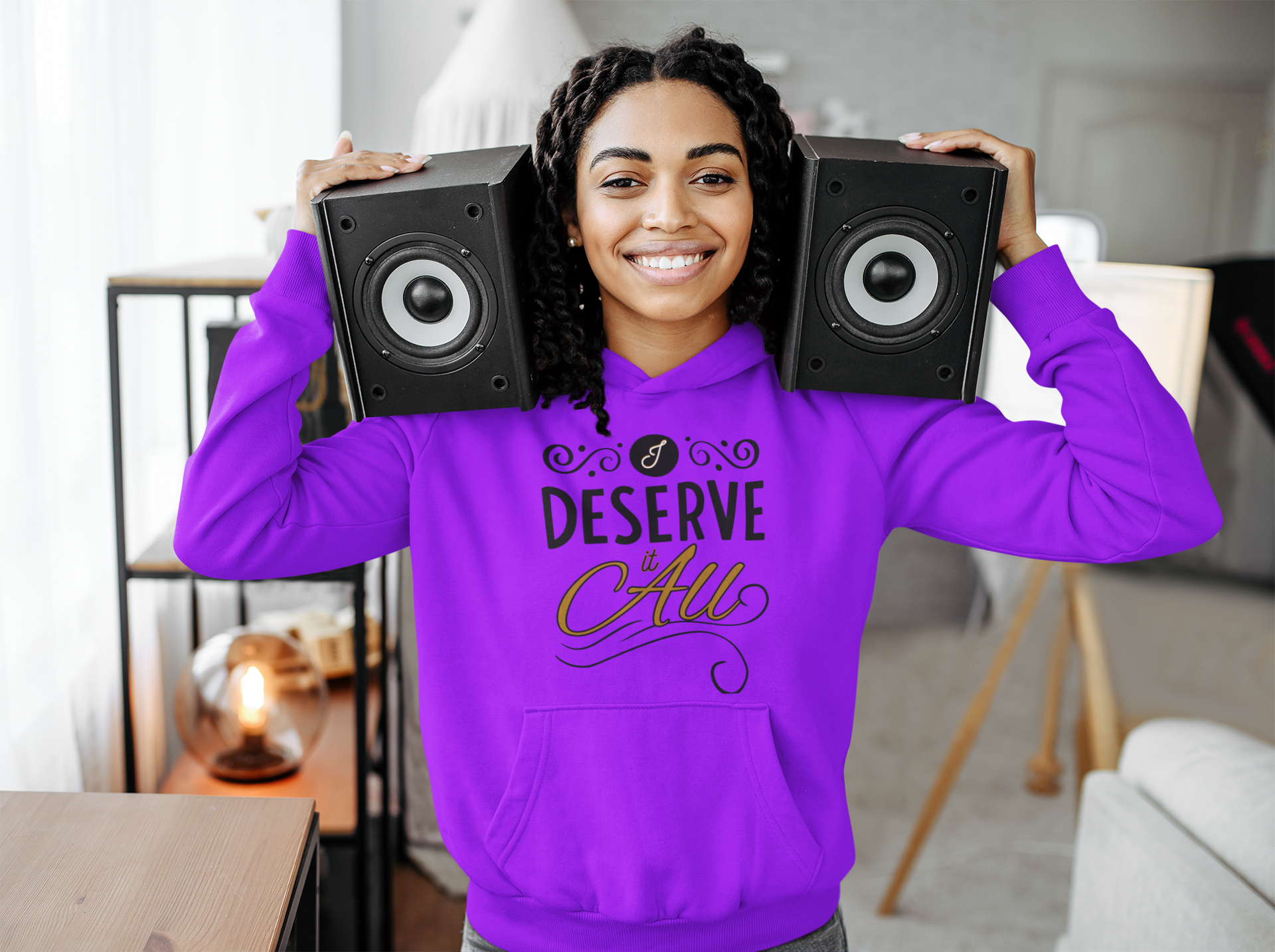 "I Deserve It All" Unisex Heavy Blend™ Hooded Sweatshirt product thumbnail image