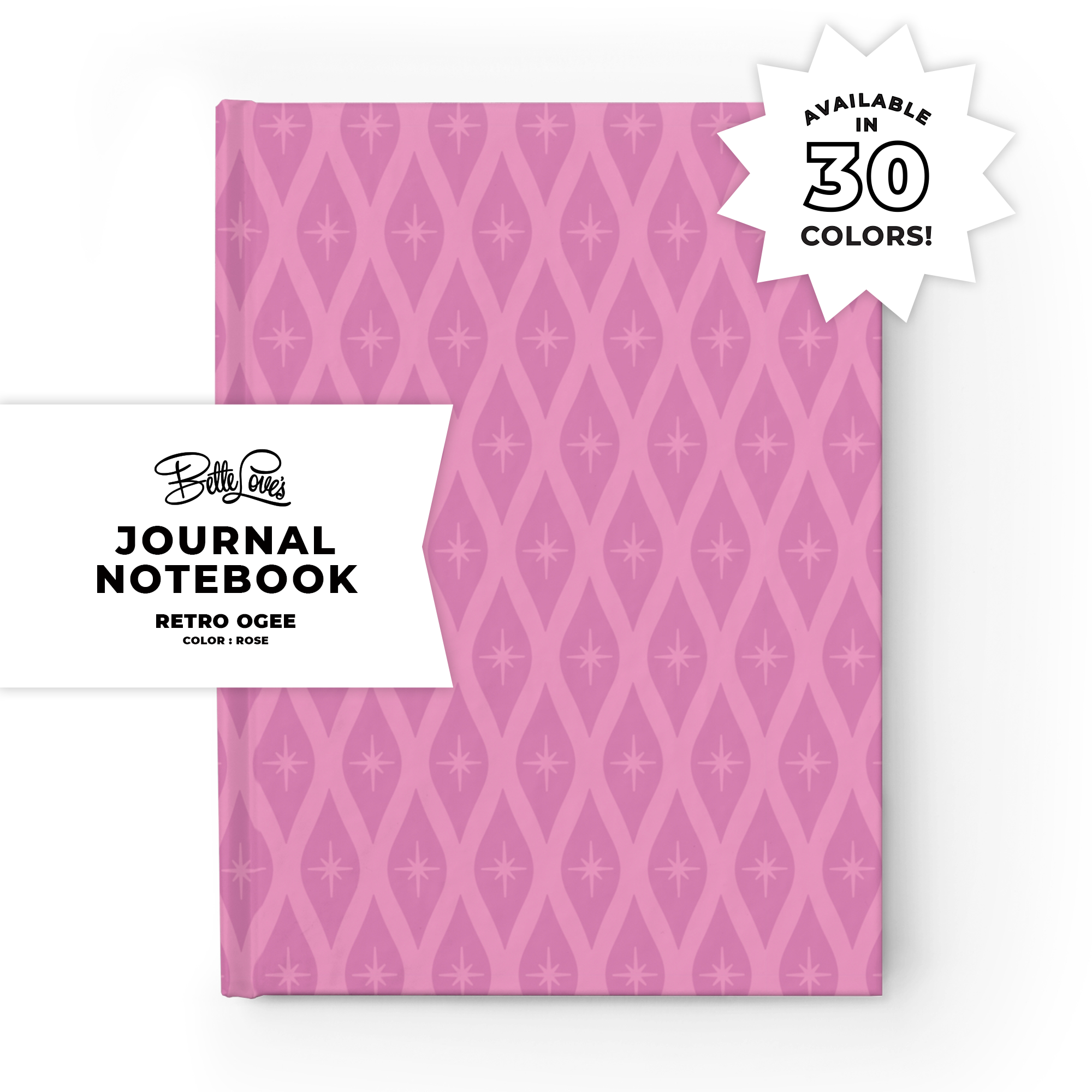 Retro Ogee Journal in Rose Duotone