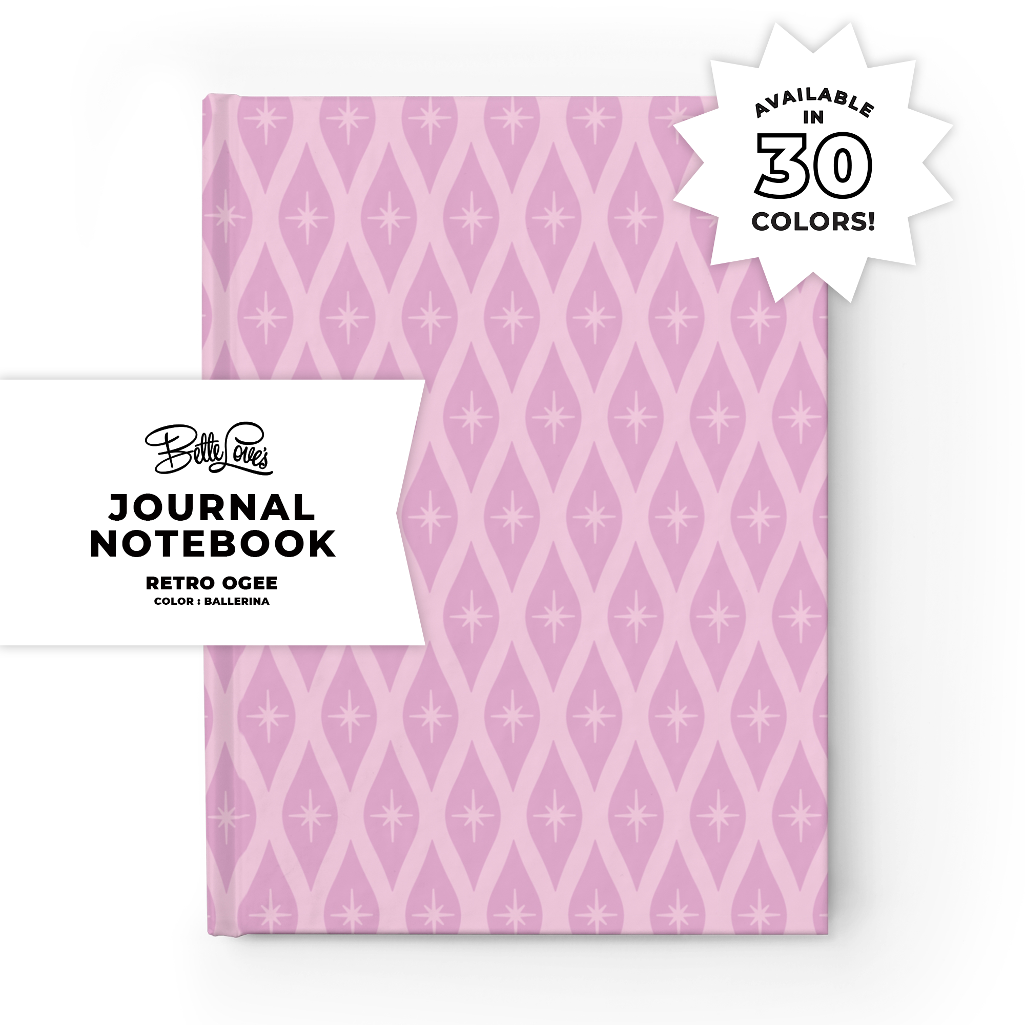 Retro Ogee Journal in Ballerina Duotone