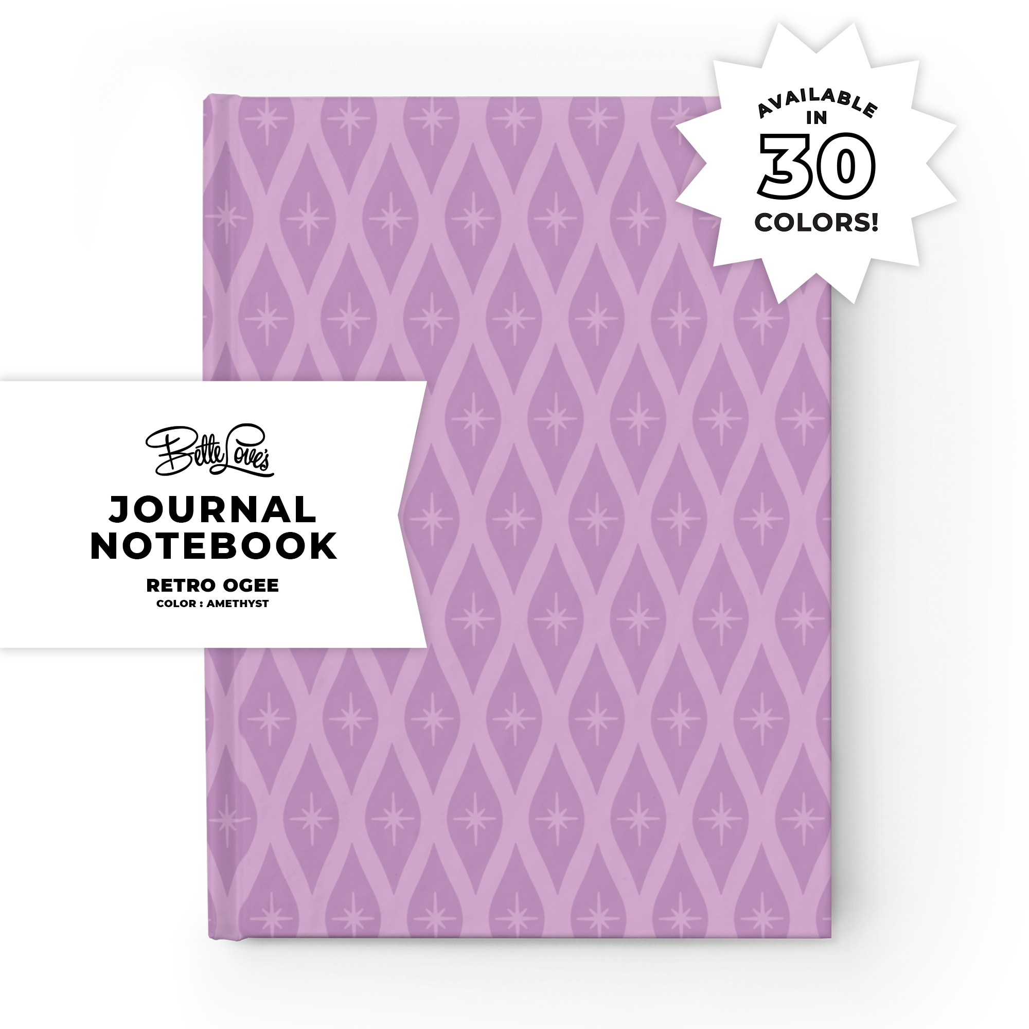 Retro Ogee Journal in Amethyst Duotone