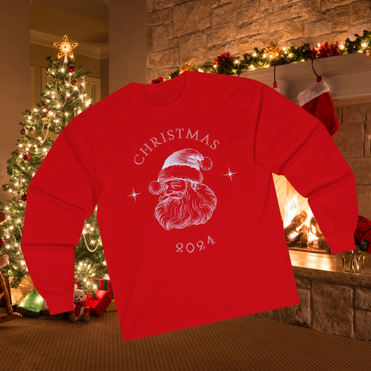 Christmas 2024" Vintage Santa Long Sleeve Sweatshirt – Classic Comfort & Timeless Holiday Style product thumbnail image Christmas 2024" Vintage Santa Long Sleeve Sweatshirt – Classic Comfort & Timeless Holiday Style product thumbnail image