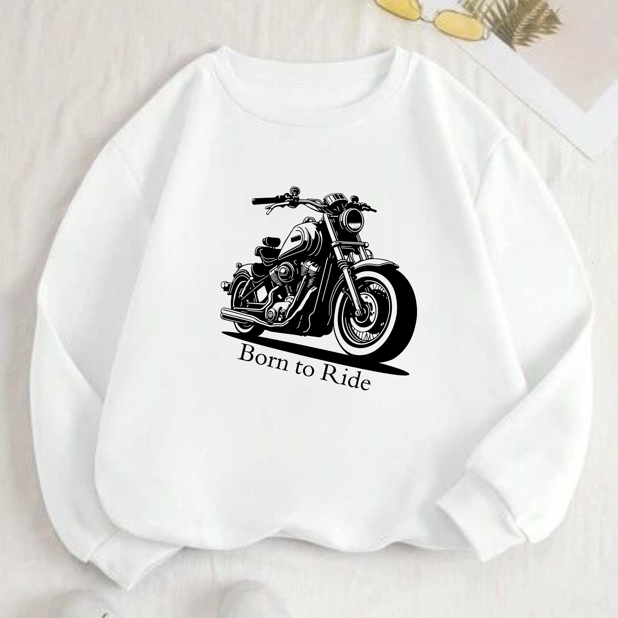 Ride in Style - Classic Motorcycle Unisex Heavy Blend™ Crewneck Sweatshirt product thumbnail image
