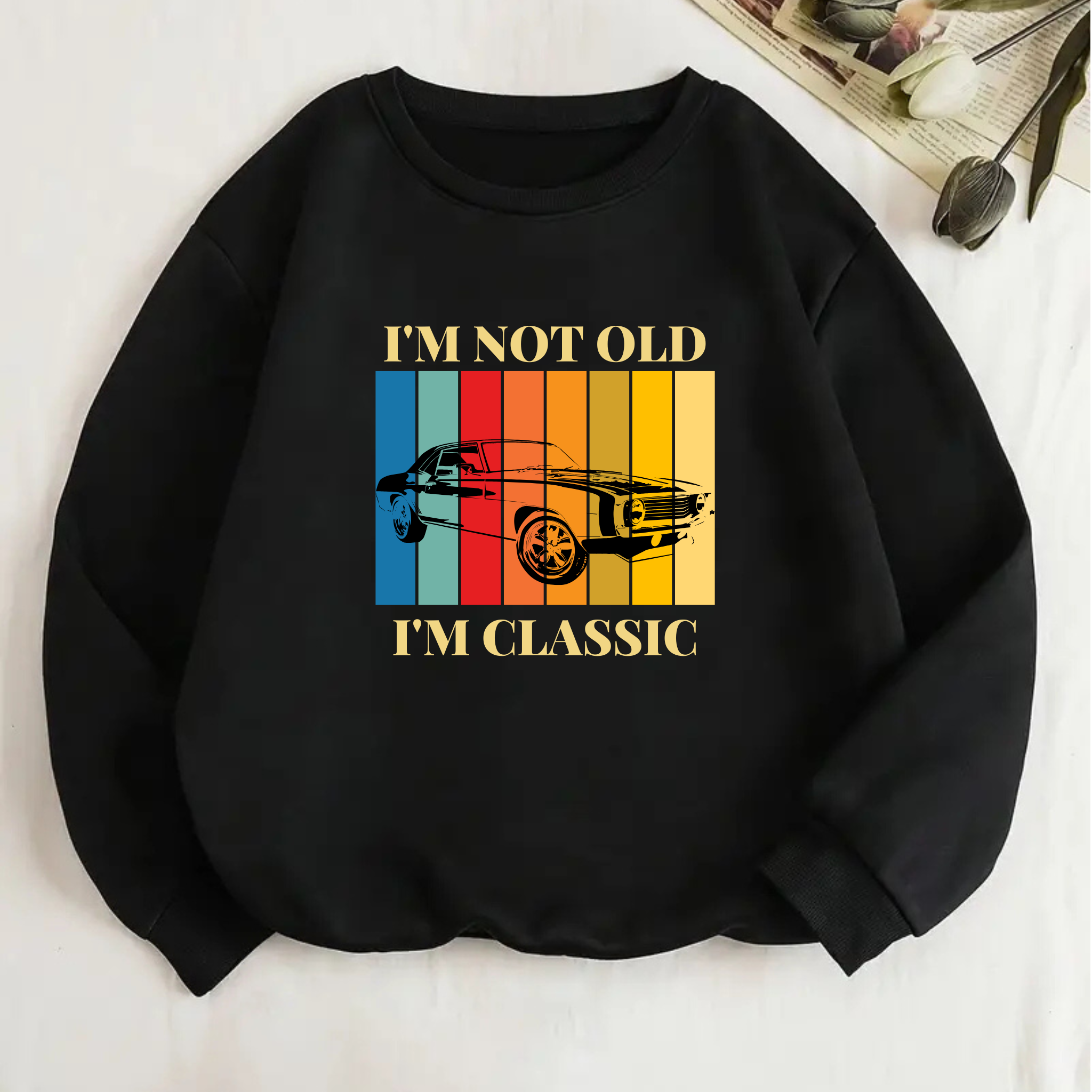 "I'm Not Old, I'm Classic – A Vintage Car Unisex Heavy Blend™ Crewneck Sweatshirt product thumbnail image