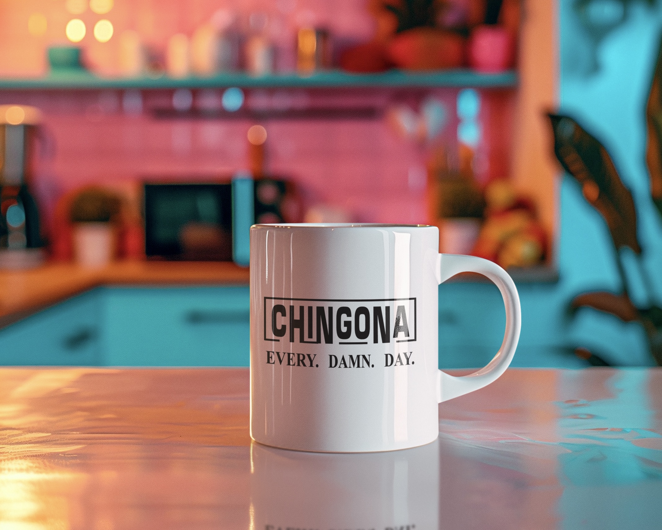 "Chingona Every Damn Day" Ceramic Mug, (11oz, 15oz) "Chingona Every Damn Day" Ceramic Mug, (11oz, 15oz)