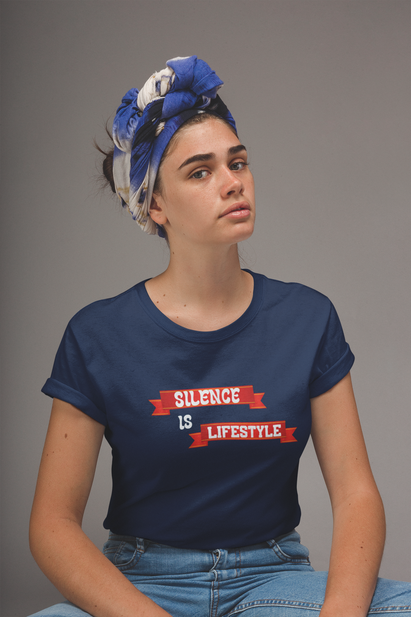 silence is mood, silence makes you a smart tees, Minimalist Silence Lifestyle T-Shirt product thumbnail image