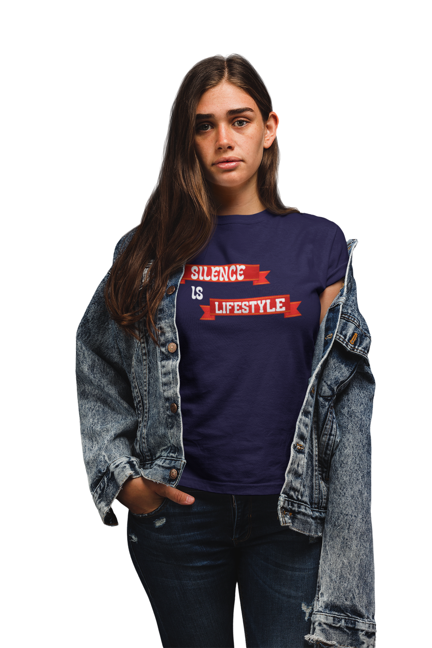 silence is mood, silence makes you a smart tees, Minimalist Silence Lifestyle T-Shirt product thumbnail image