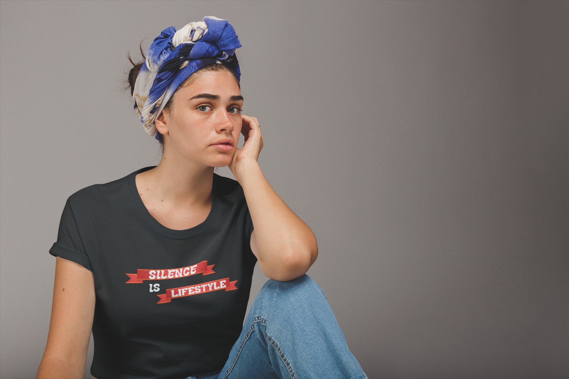 silence is mood, silence makes you a smart tees, Minimalist Silence Lifestyle T-Shirt product thumbnail image