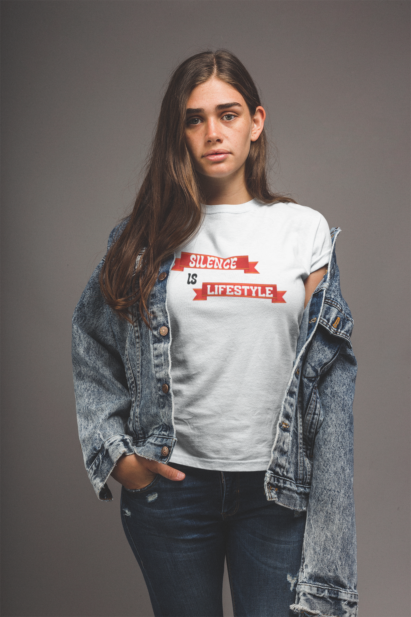silence is mood, silence makes you a smart tees, Minimalist Silence Lifestyle T-Shirt product thumbnail image