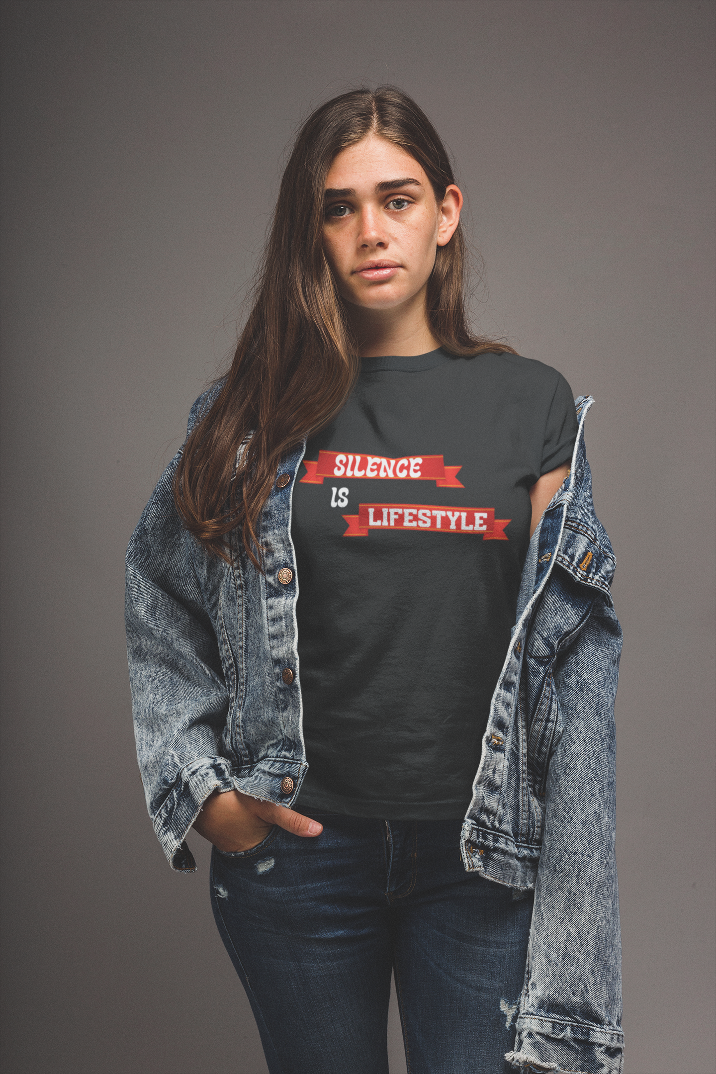 silence is mood, silence makes you a smart tees, Minimalist Silence Lifestyle T-Shirt product thumbnail image