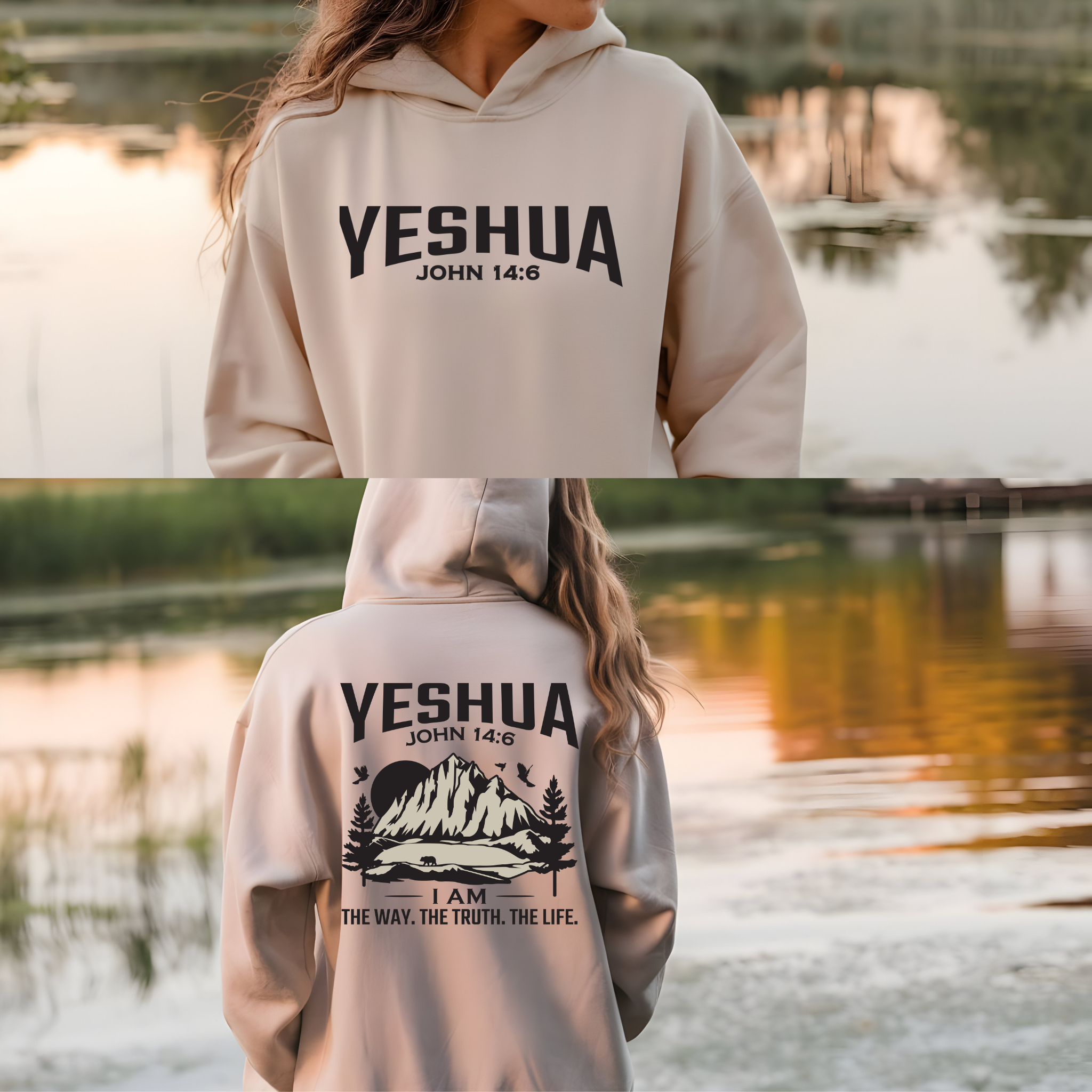 YESHUA Bible Verse John 14:6 Heavy Blend Hooded Sweatshirt, Unisex Hoodie, Christian Sweatshirt, Religious Apparel, Inspirational Clothing product thumbnail image