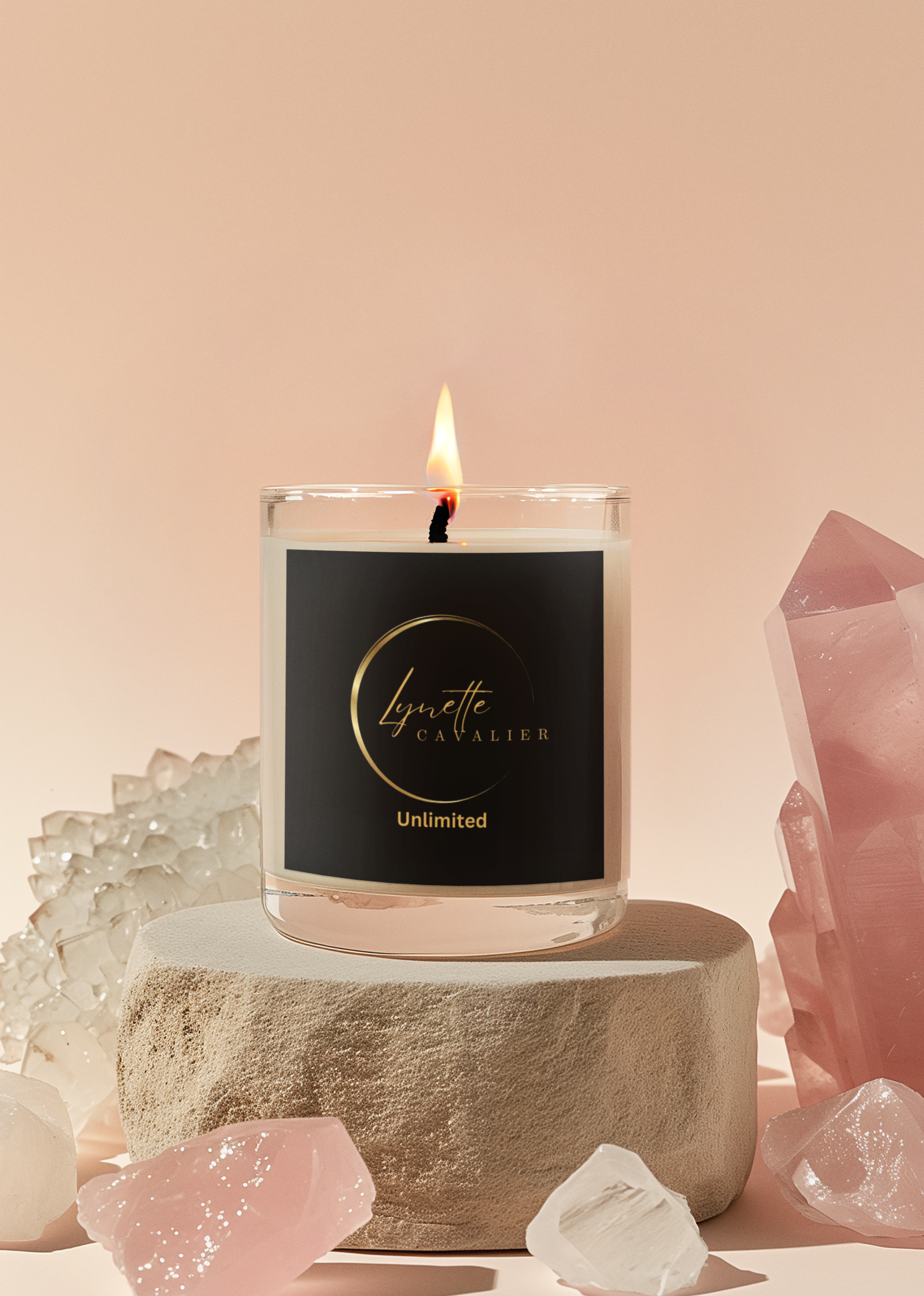 Lynette Cavalier's Frosted Glass Candle, 11oz product thumbnail image Lynette Cavalier's Frosted Glass Candle, 11oz product thumbnail image