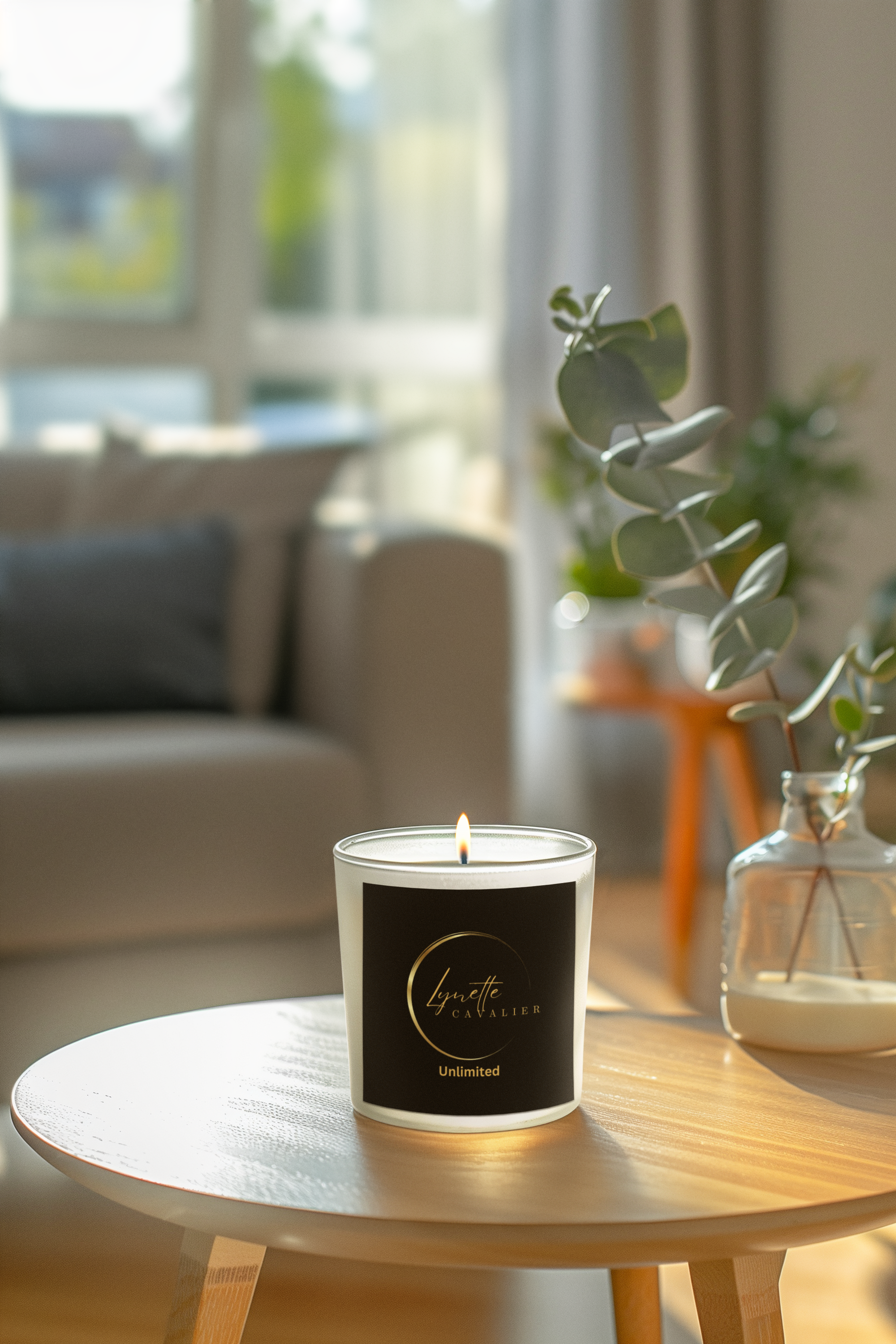 Lynette Cavalier's Frosted Glass Candle, 11oz product thumbnail image Lynette Cavalier's Frosted Glass Candle, 11oz product thumbnail image