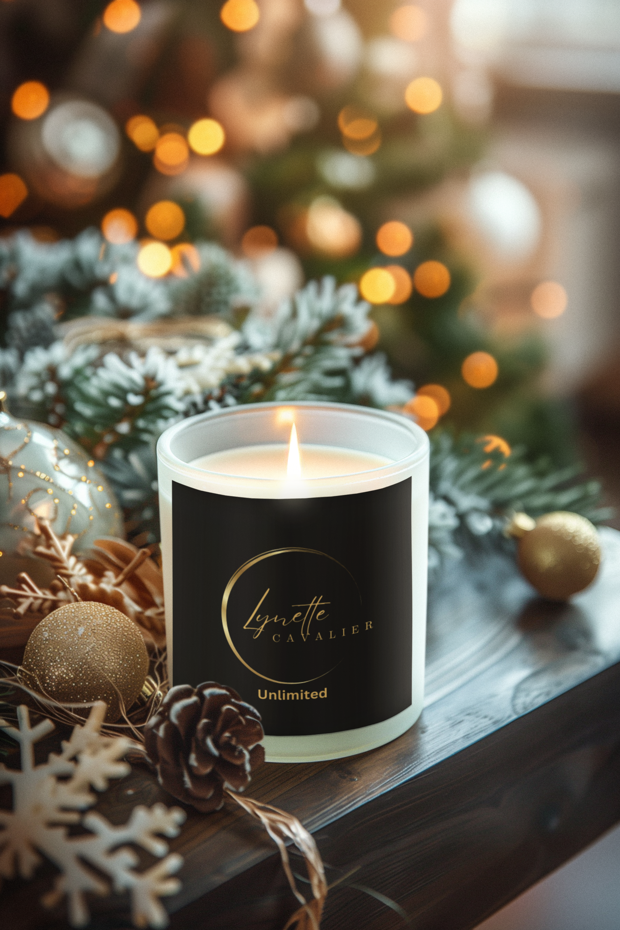 Lynette Cavalier's Frosted Glass Candle, 11oz product thumbnail image Lynette Cavalier's Frosted Glass Candle, 11oz product thumbnail image