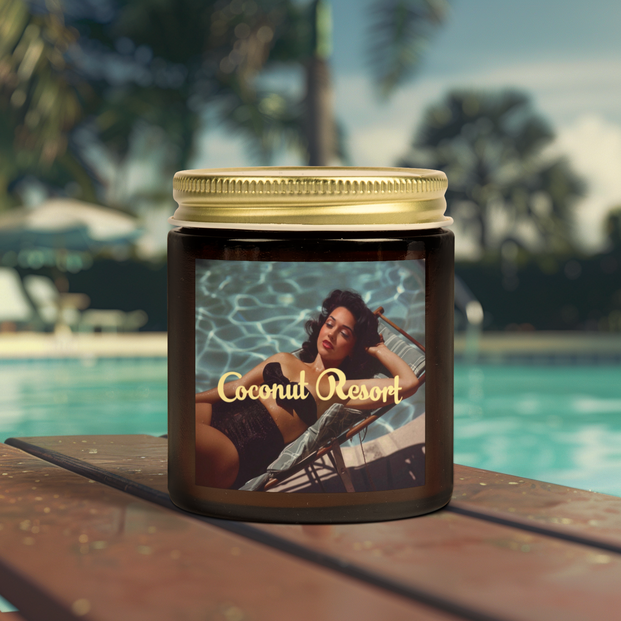 Coconut Resort Pin Up Candle - Mango Coconut Scented Coconut Resort Pin Up Candle - Mango Coconut Scented