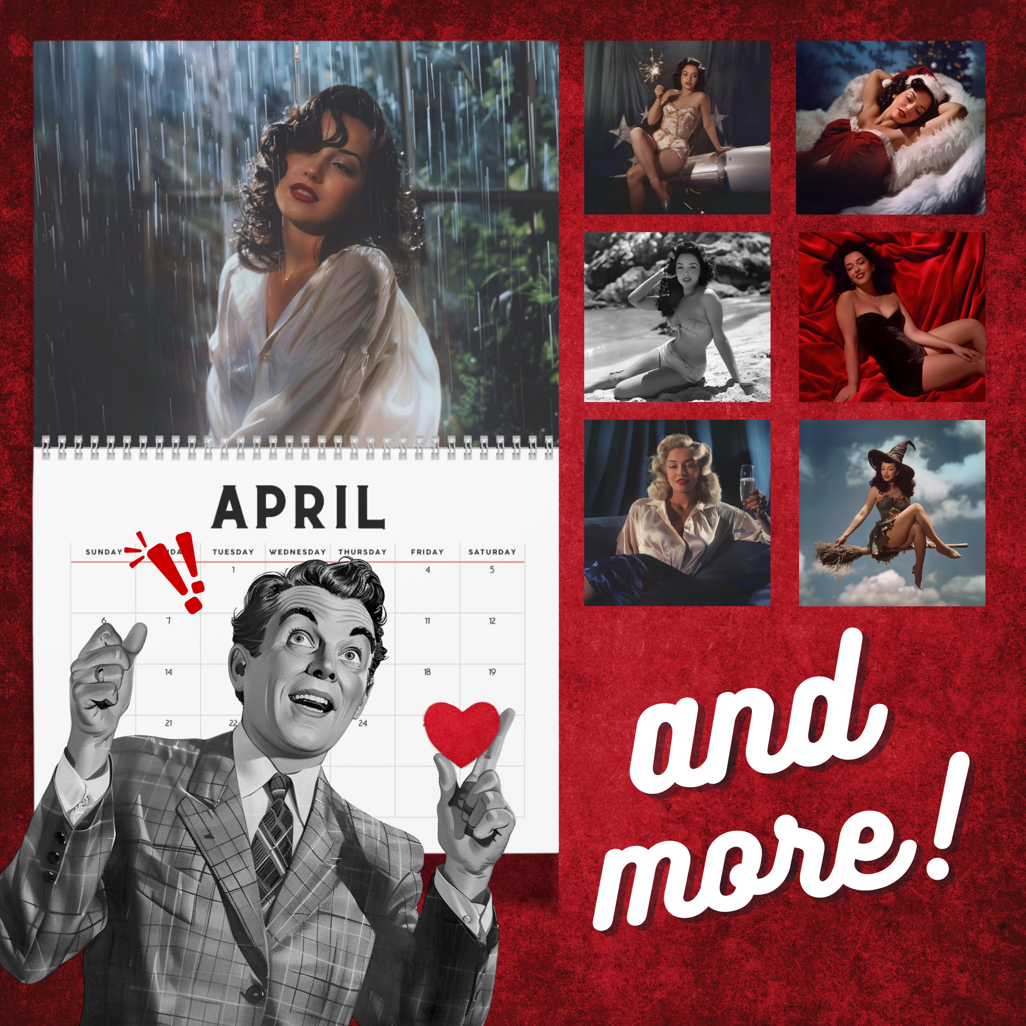 Pin Up Girl Wall Calendar 2025 Featuring Jessica Vill product thumbnail image Pin Up Girl Wall Calendar 2025 Featuring Jessica Vill product thumbnail image