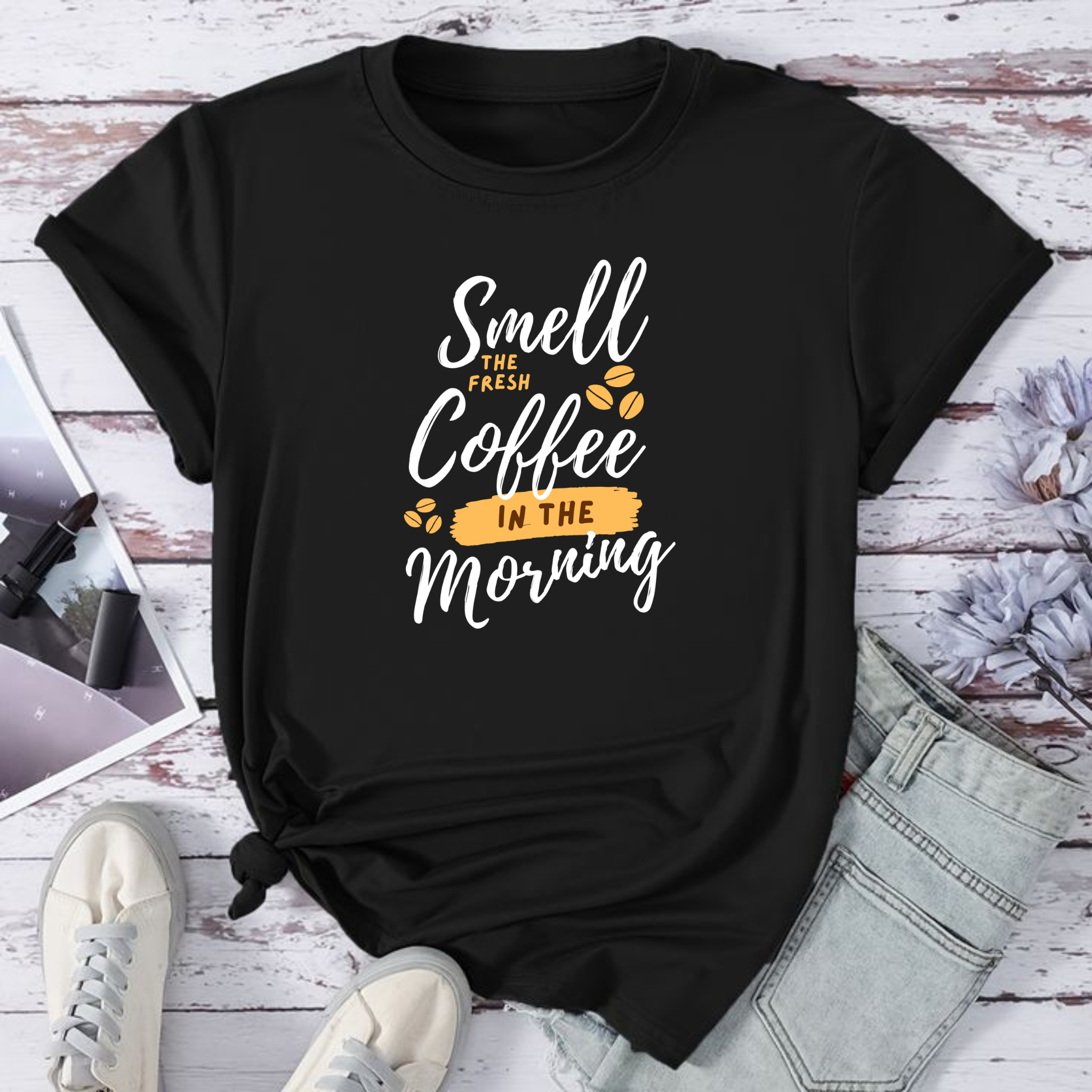 Smell the Fresh Coffee in the Morning Tee product thumbnail image