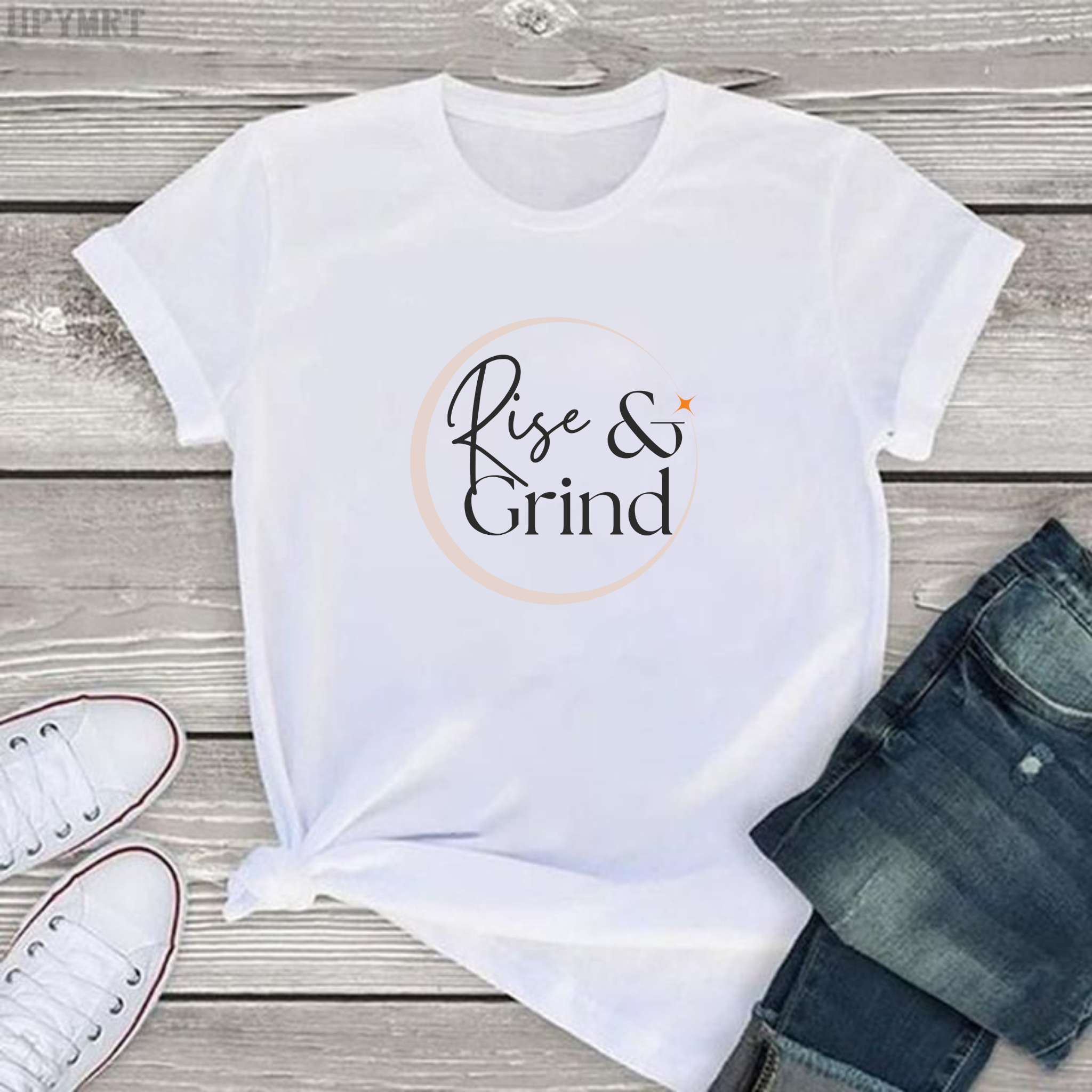 Rise &amp; Grind Motivational Tee