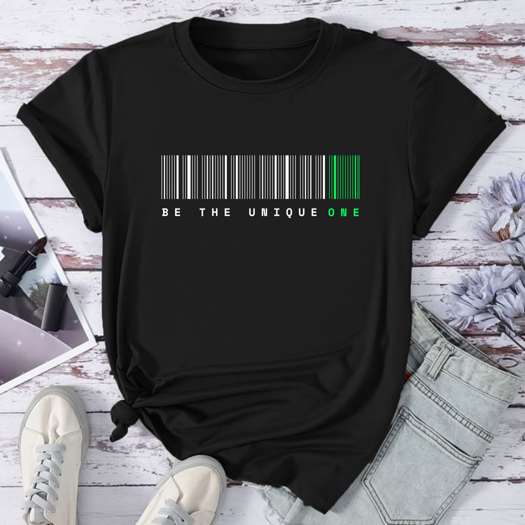Be the Unique One Barcode Tee
