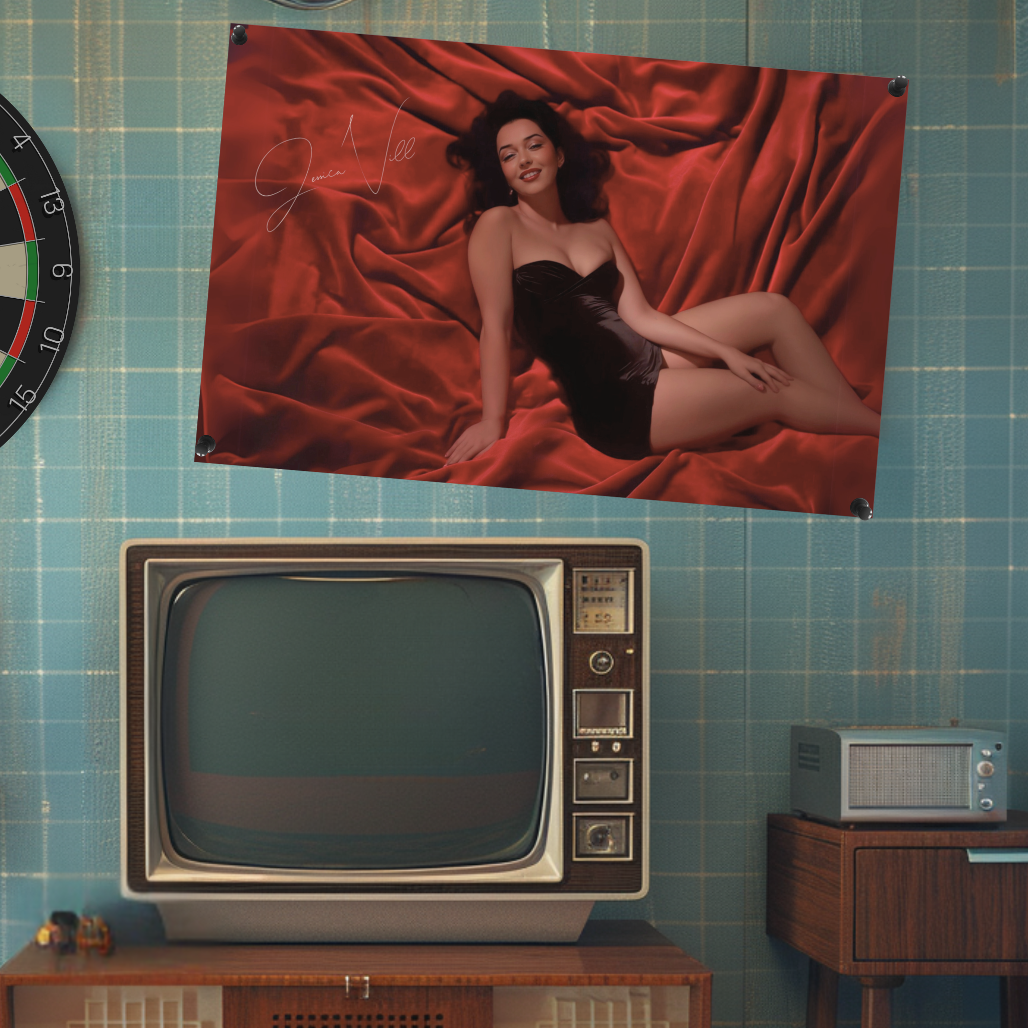 Signed Poster Pin Up Girl Featuring Jessica Vill Signed Poster Pin Up Girl Featuring Jessica Vill