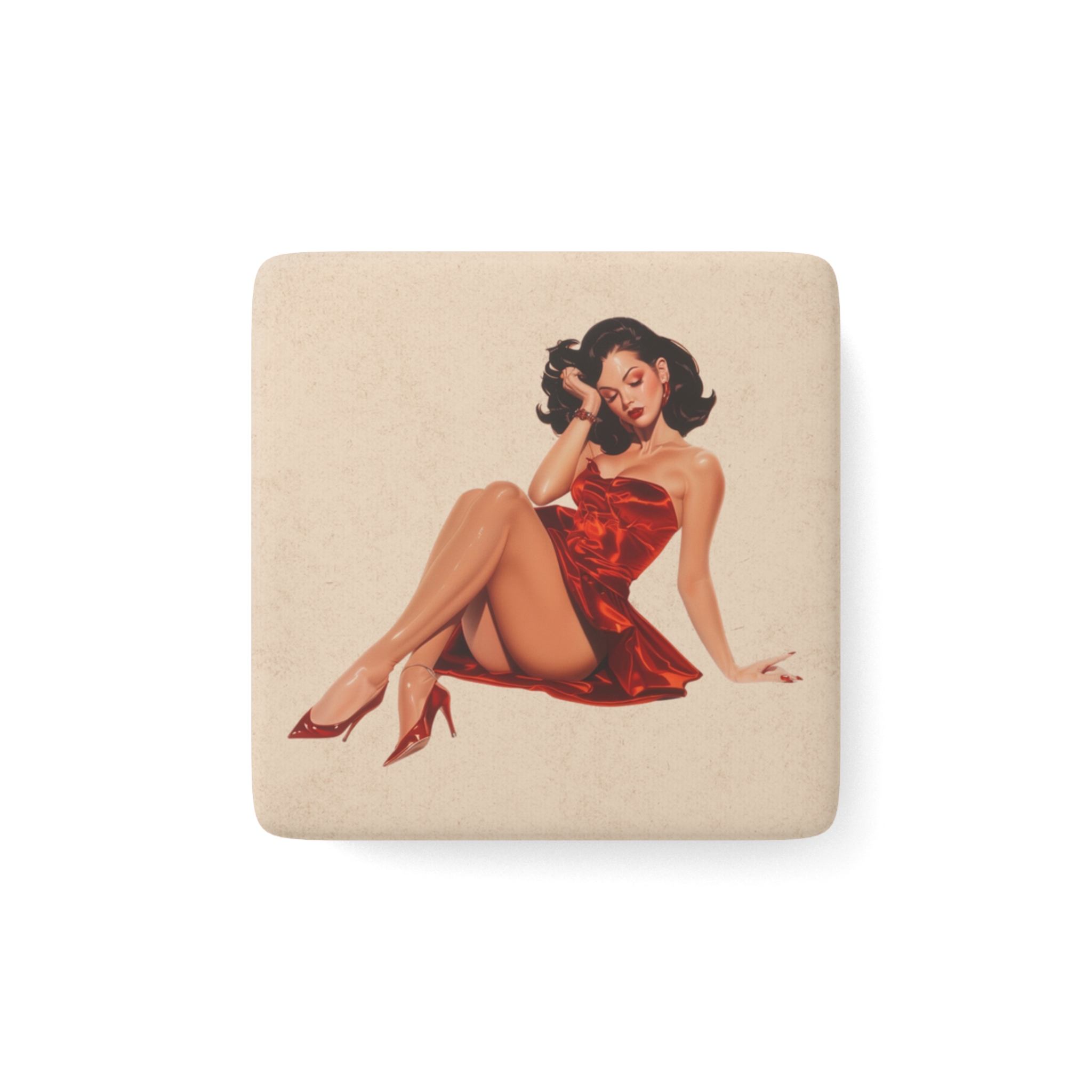 Porcelain Magnet, Pin Up Illustration of Jessica Vill product thumbnail image Porcelain Magnet, Pin Up Illustration of Jessica Vill product thumbnail image