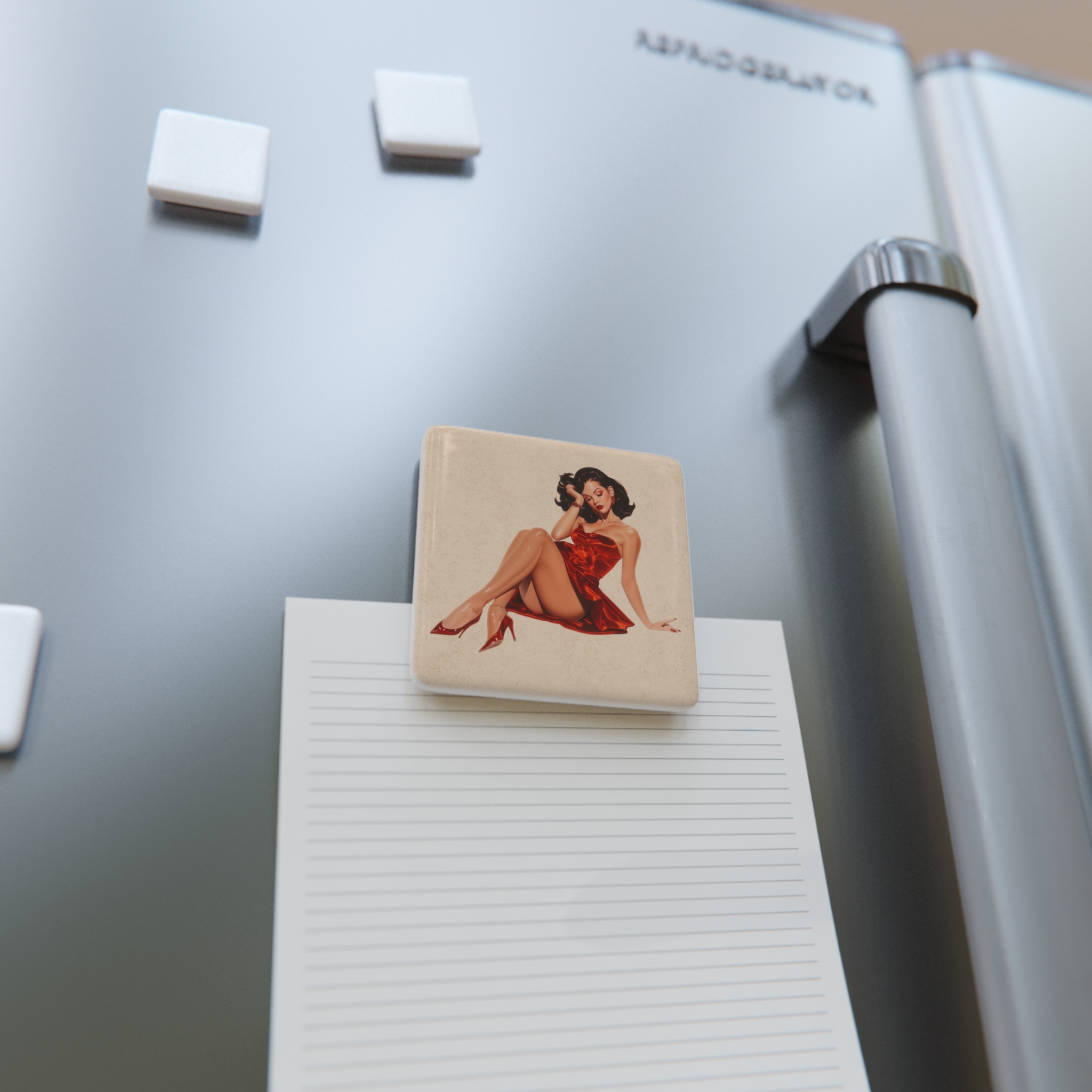 Porcelain Magnet, Pin Up Illustration of Jessica Vill product thumbnail image Porcelain Magnet, Pin Up Illustration of Jessica Vill product thumbnail image