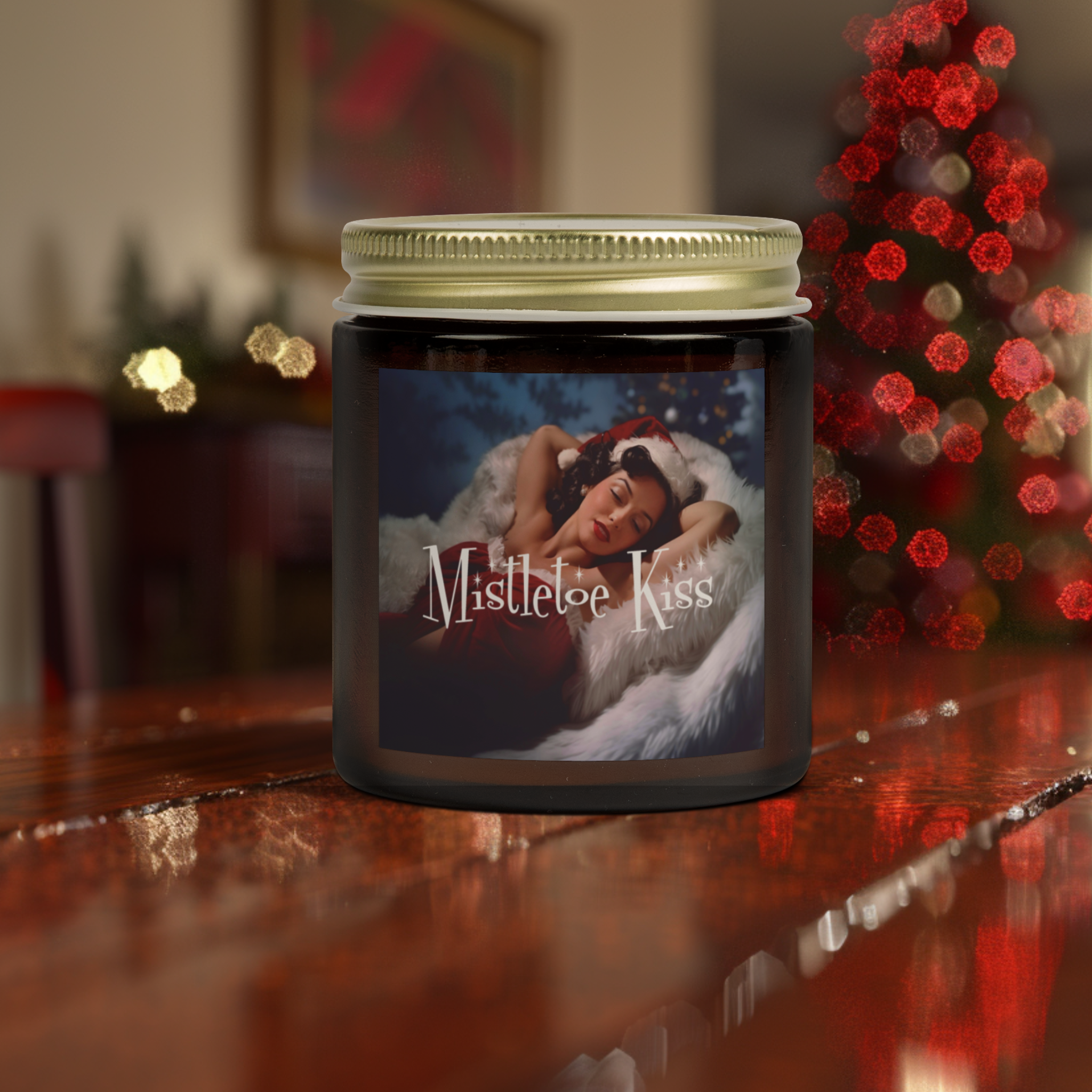 Mistletoe Kiss Pin Up Candle - Fir Scented product thumbnail image Mistletoe Kiss Pin Up Candle - Fir Scented product thumbnail image