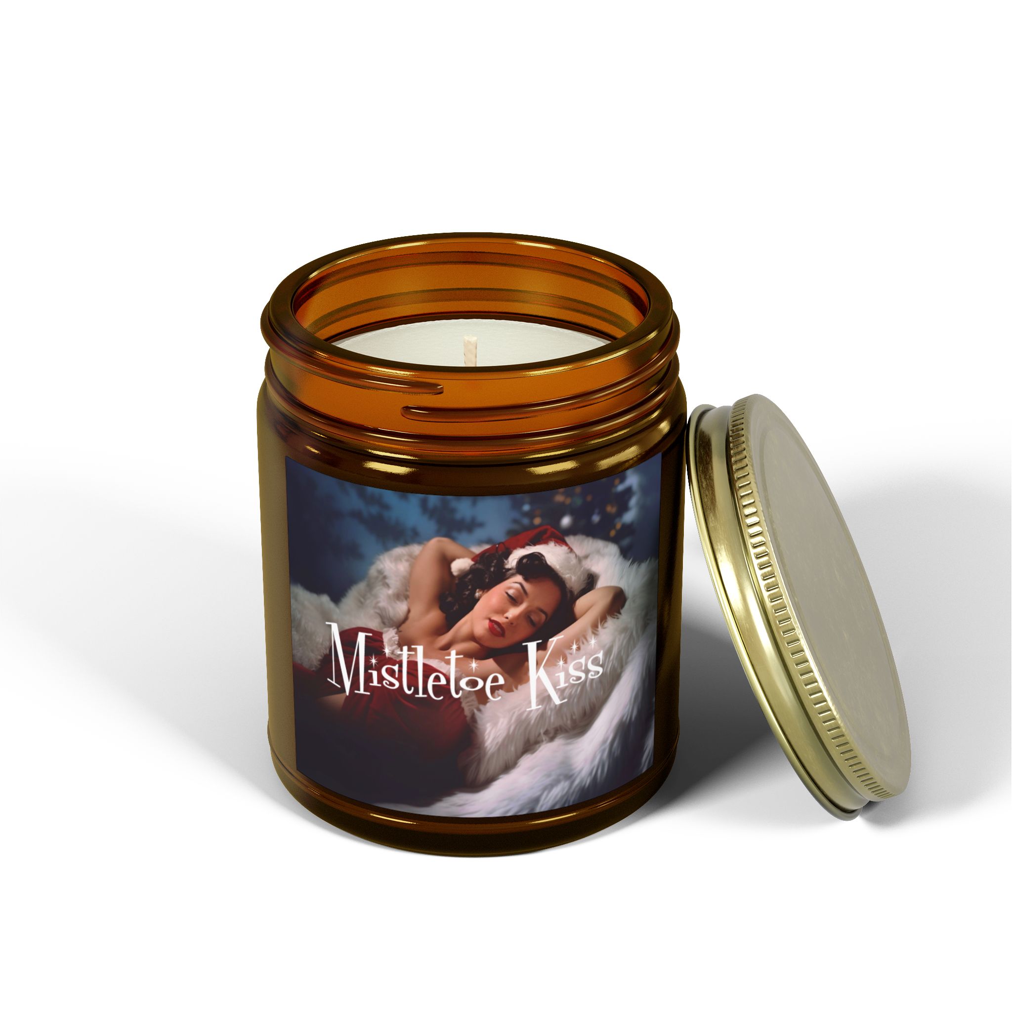 Mistletoe Kiss Pin Up Candle - Fir Scented product thumbnail image Mistletoe Kiss Pin Up Candle - Fir Scented product thumbnail image