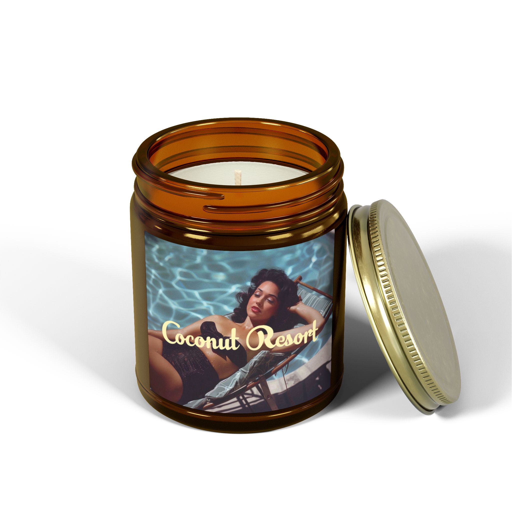 Coconut Resort Pin Up Candle - Mango Coconut Scented product thumbnail image Coconut Resort Pin Up Candle - Mango Coconut Scented product thumbnail image