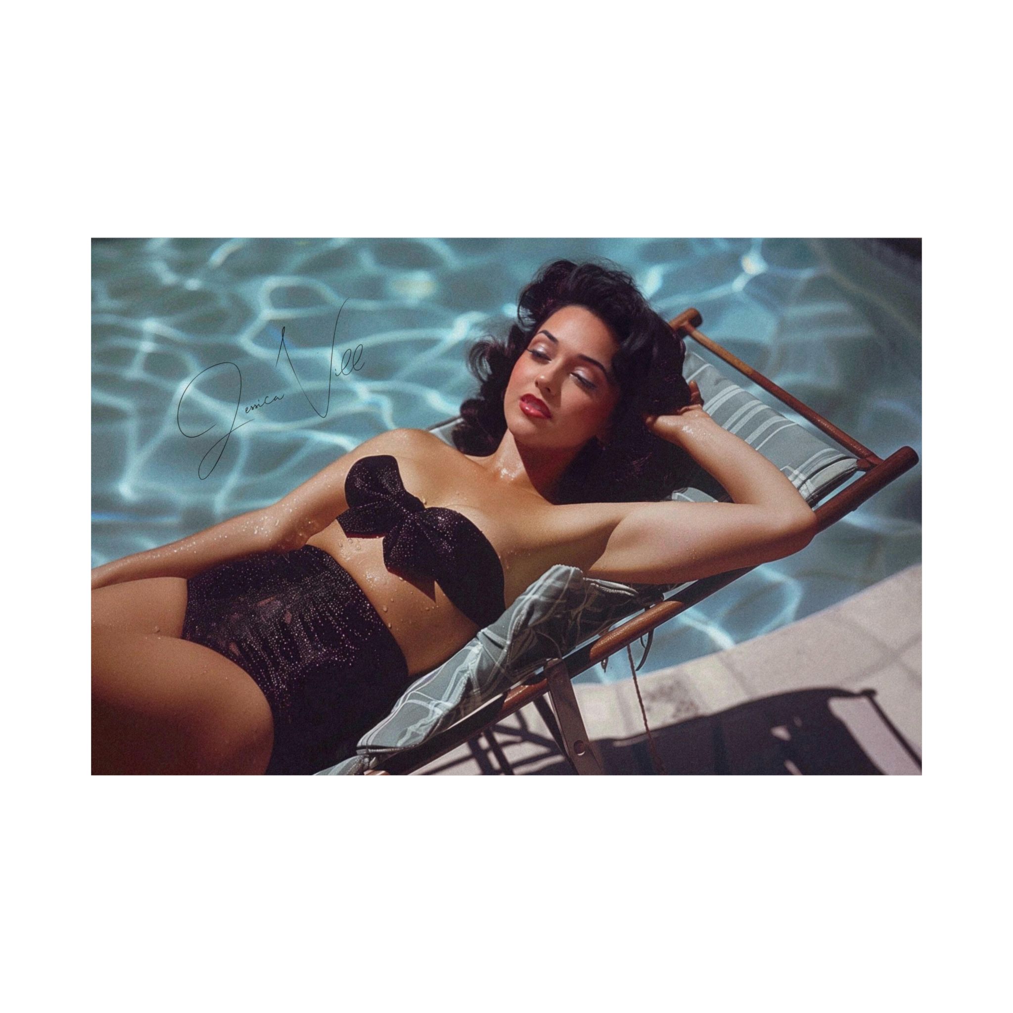 Signed Poster Pin Up Girl at Pool Featuring Jessica Vill product thumbnail image Signed Poster Pin Up Girl at Pool Featuring Jessica Vill product thumbnail image
