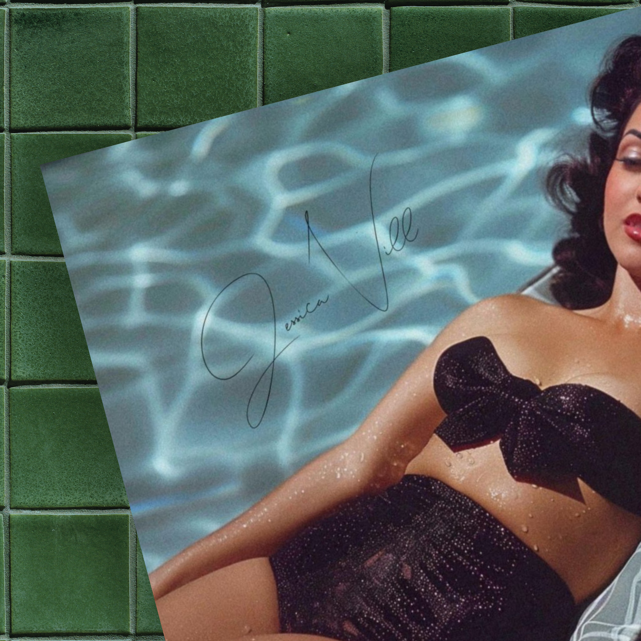 Signed Poster Pin Up Girl at Pool Featuring Jessica Vill product thumbnail image Signed Poster Pin Up Girl at Pool Featuring Jessica Vill product thumbnail image