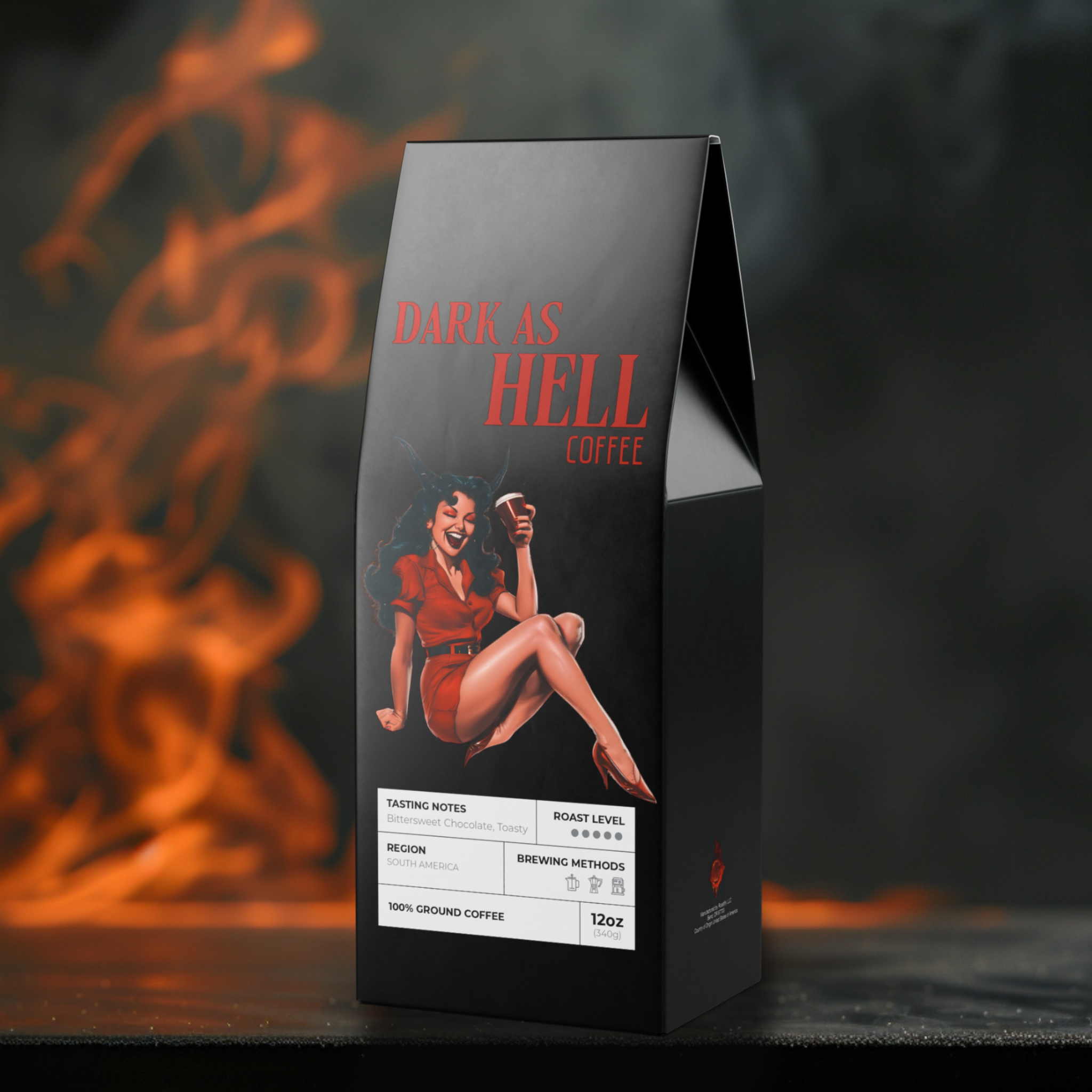 Dark As Hell Coffee - Bitterroot Blend (Dark French Roast) Dark As Hell Coffee - Bitterroot Blend (Dark French Roast)