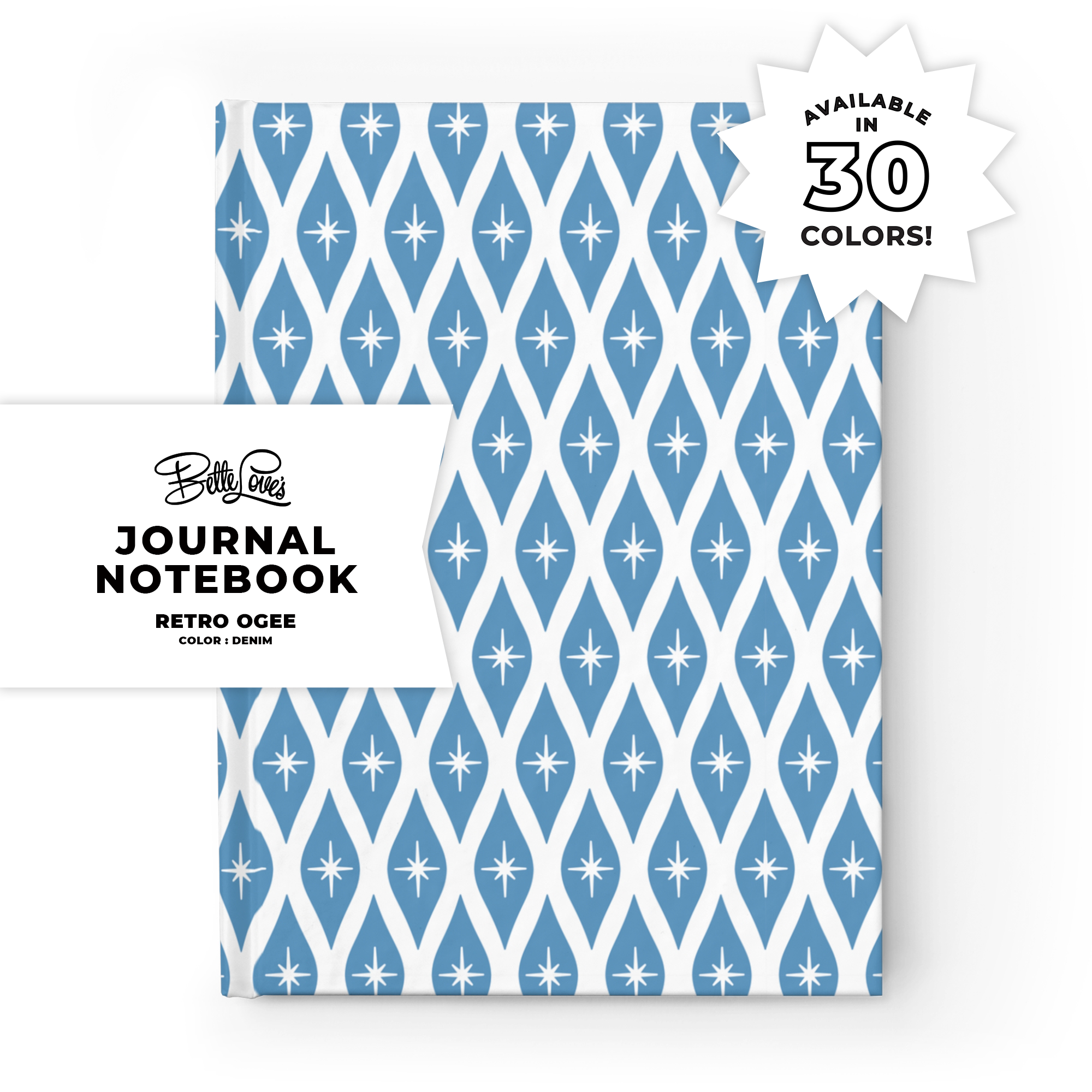 Retro Ogee Journal in Denim