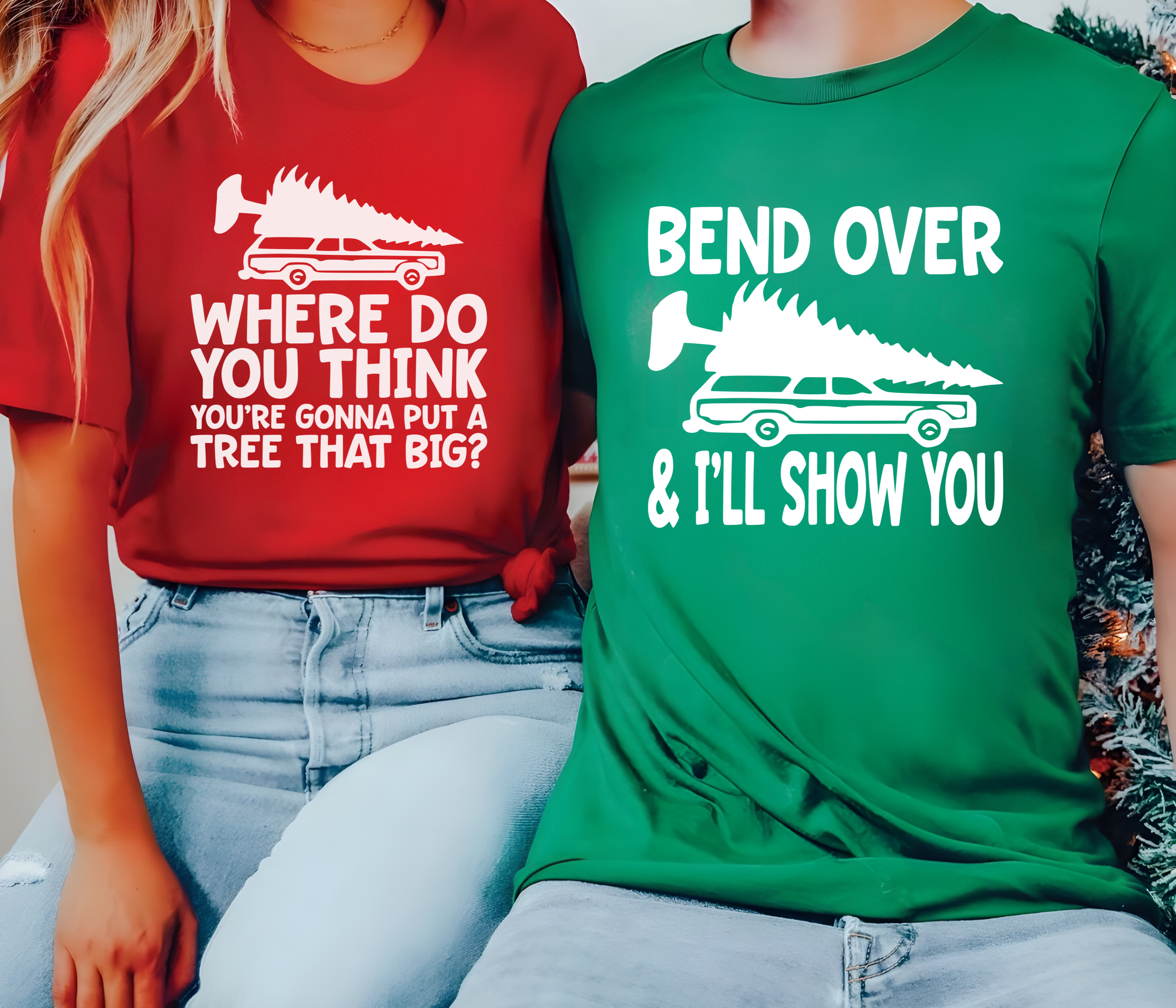 Matching Couple Tees – Festive and Funny Holiday Style Matching Couple Tees – Festive and Funny Holiday Style