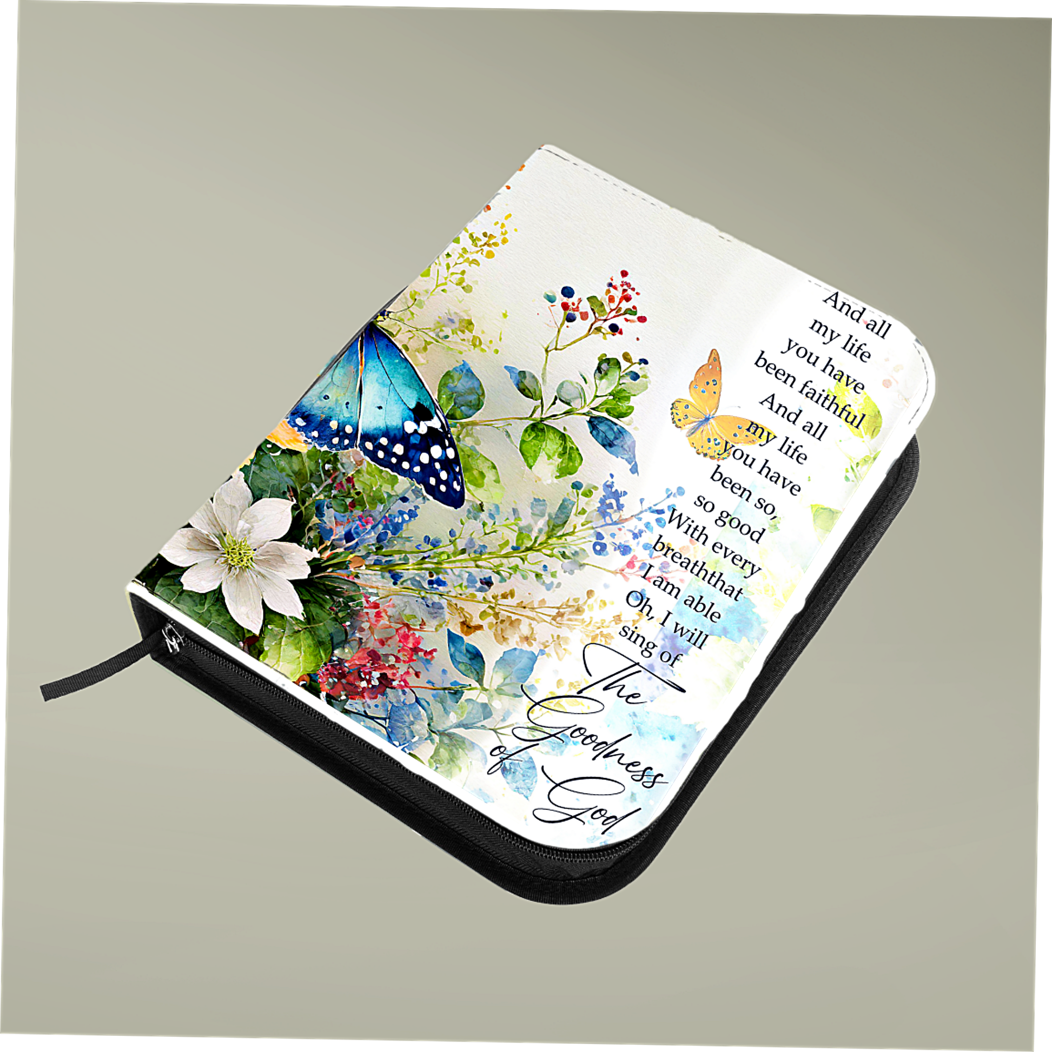 The Goodness of God butterfly floral Bible Cover product thumbnail image The Goodness of God butterfly floral Bible Cover product thumbnail image