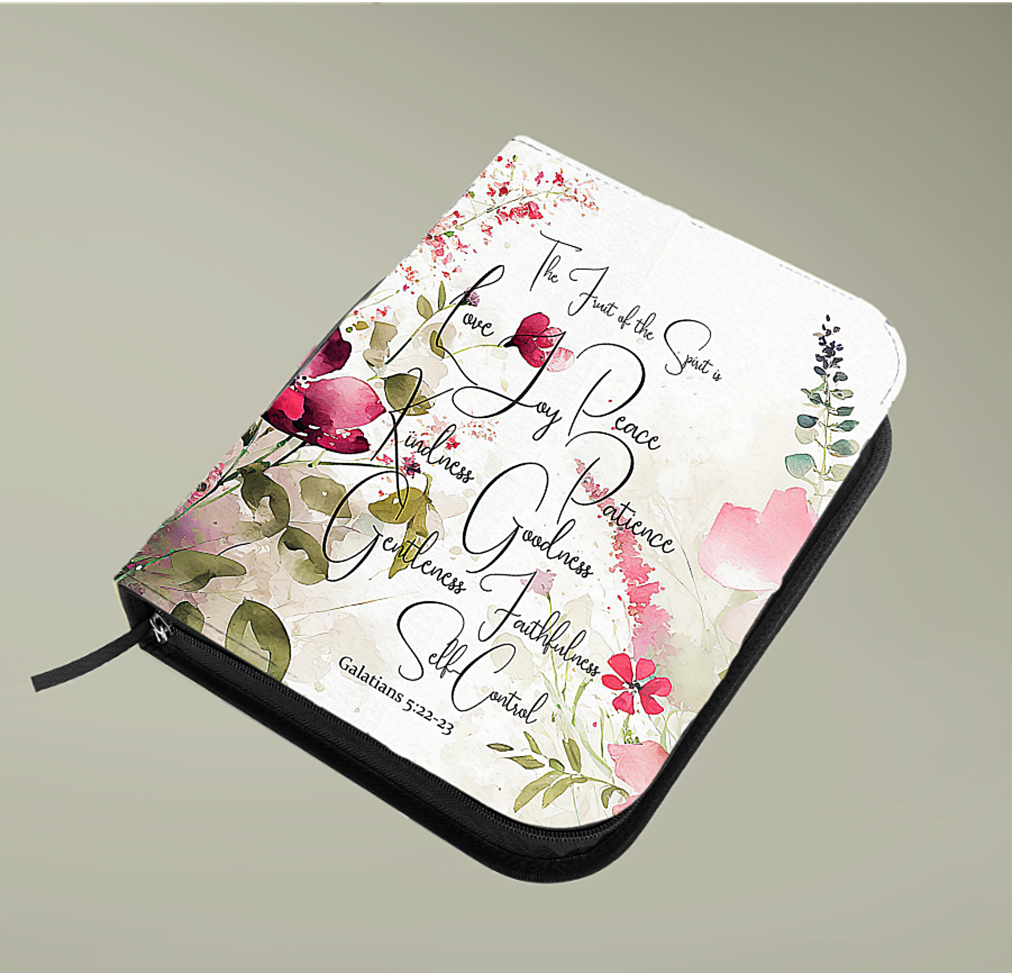 Fruit of the spirit pink floral Bible Cover product thumbnail image Fruit of the spirit pink floral Bible Cover product thumbnail image