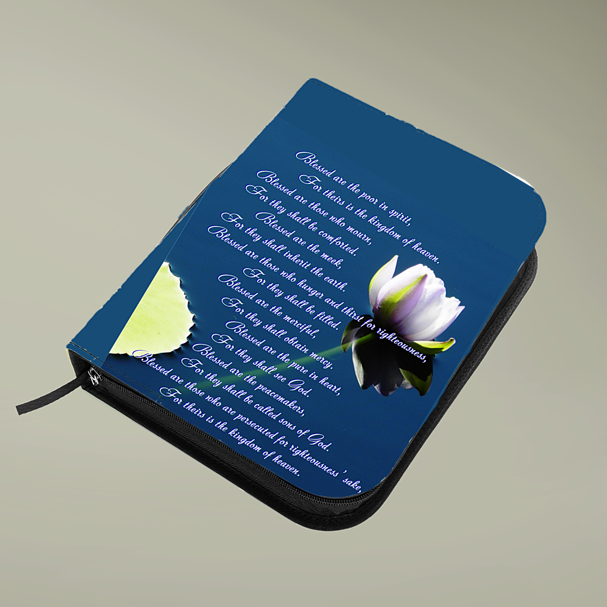 The Beatitudes waterlily Bible Cover product thumbnail image The Beatitudes waterlily Bible Cover product thumbnail image