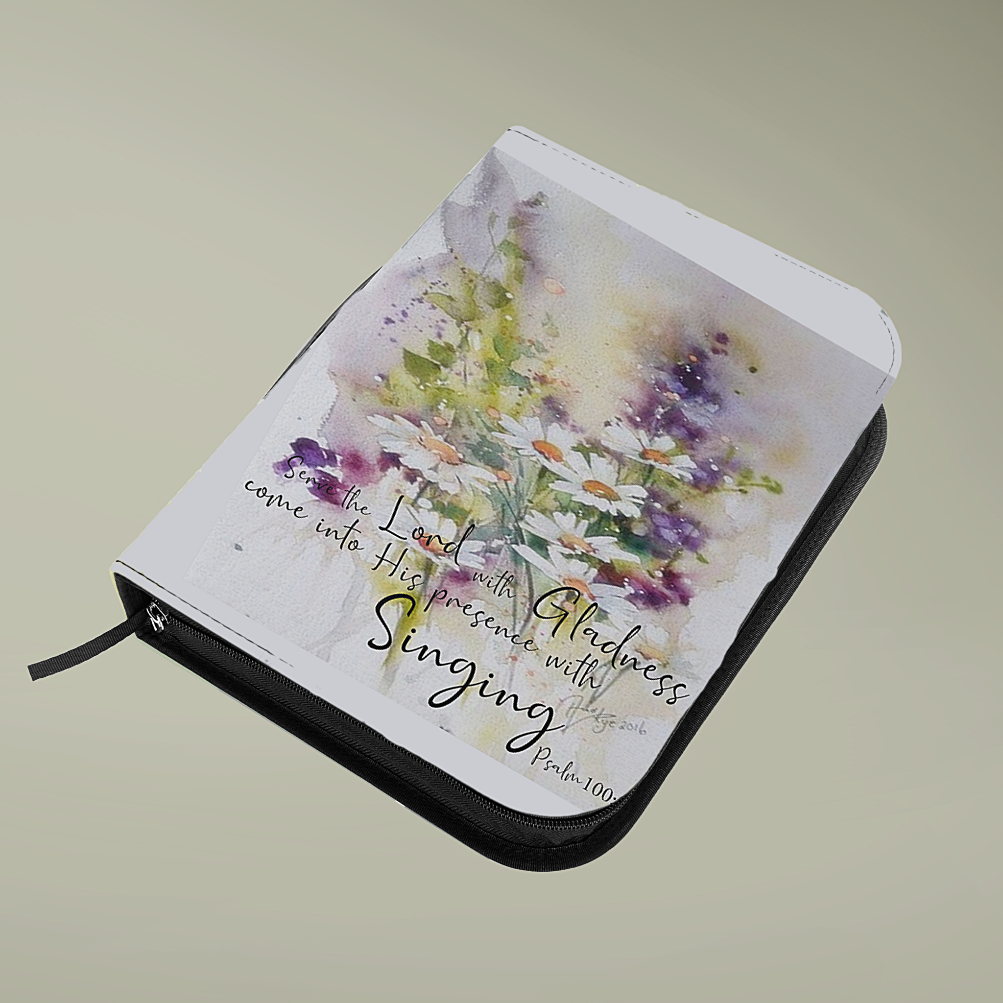 Serve the Lord with Gladness floral Bible Cover product thumbnail image Serve the Lord with Gladness floral Bible Cover product thumbnail image