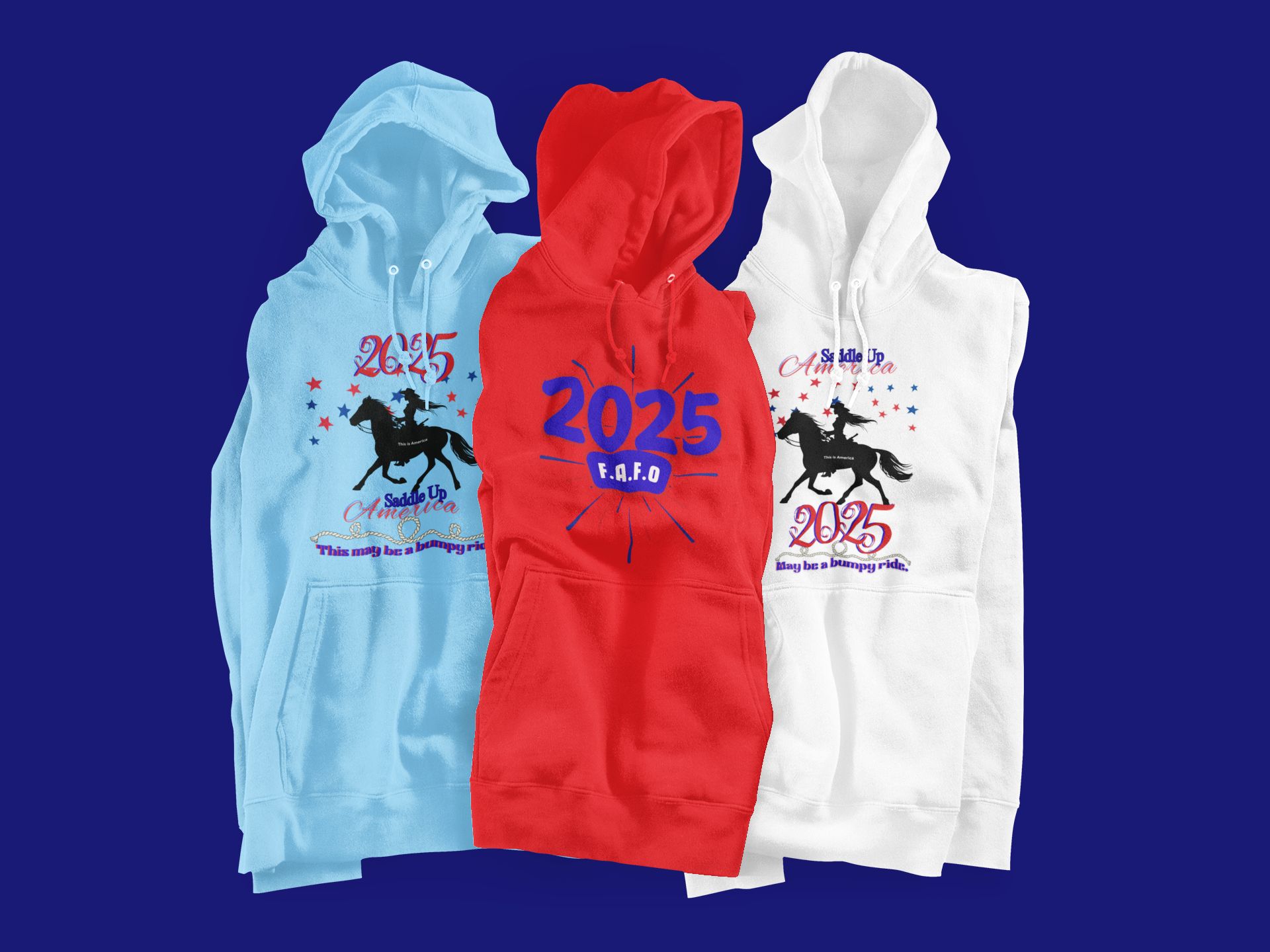 "F.A.F.O." Three-Panel Unisex Fleece Hoodie product thumbnail image