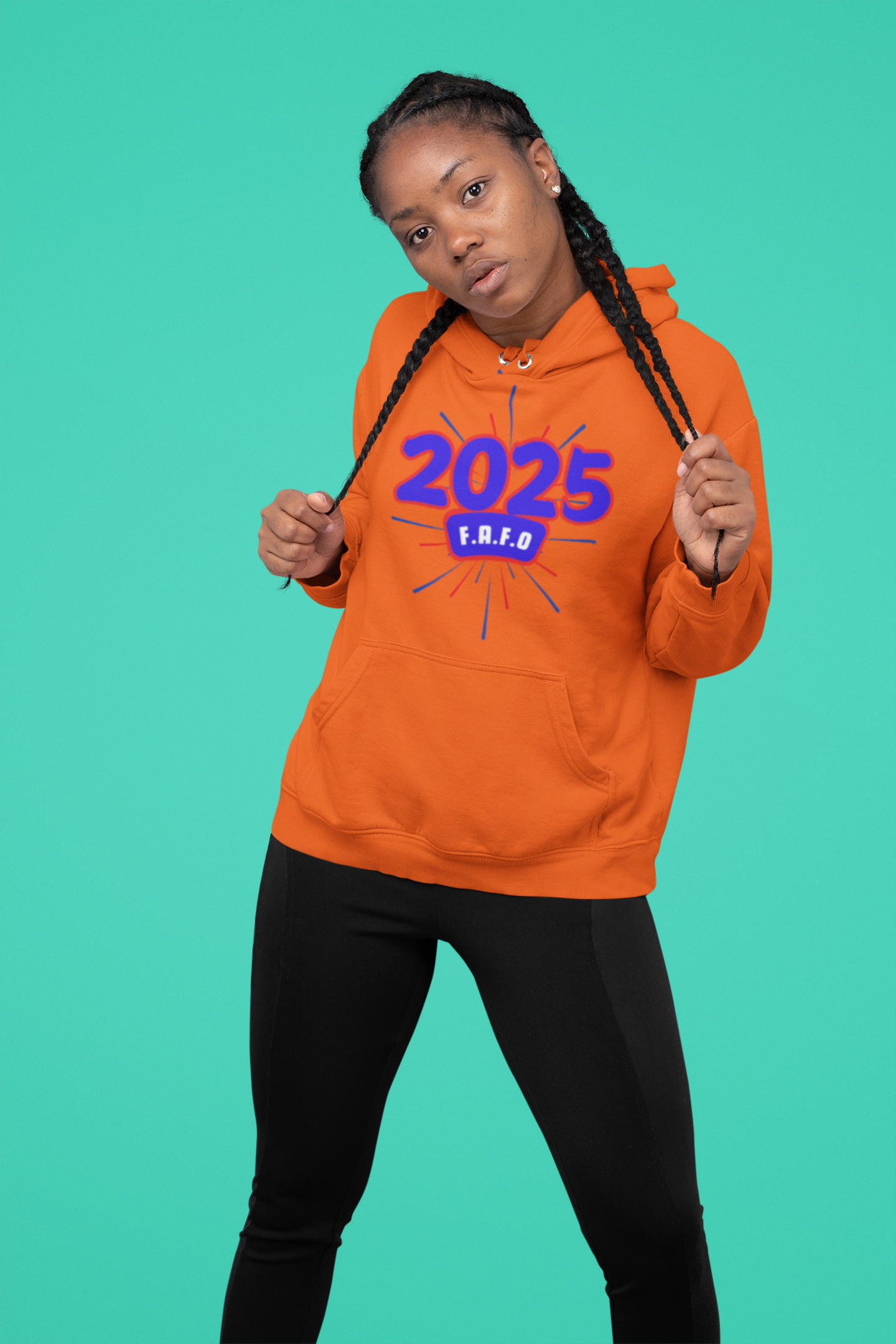 "F.A.F.O." Three-Panel Unisex Fleece Hoodie product thumbnail image