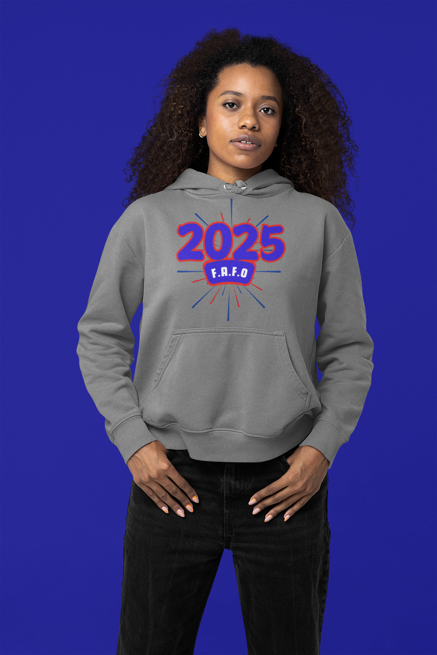 "F.A.F.O." Three-Panel Unisex Fleece Hoodie product thumbnail image