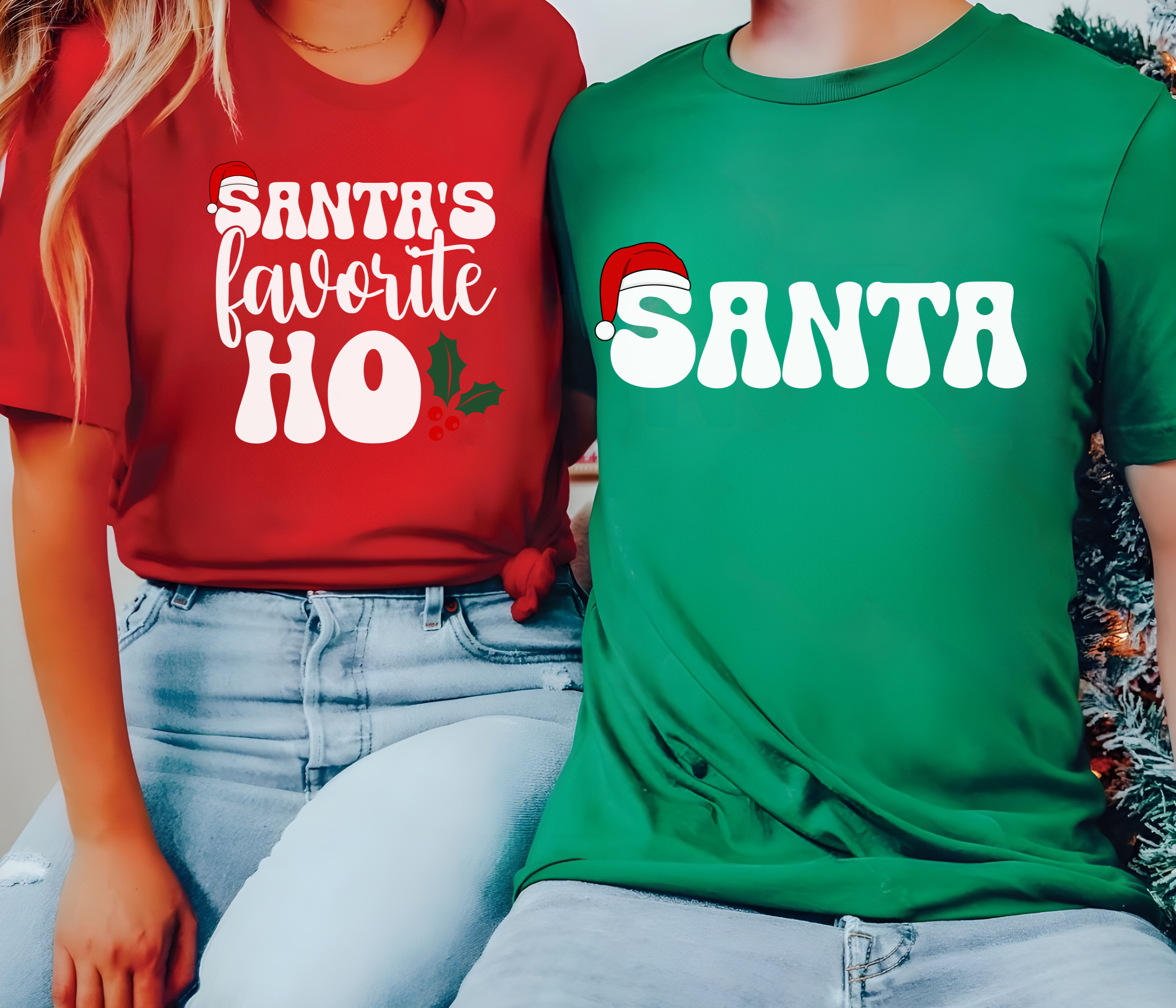 Christmas Couples Matching Seasonal T-shirts Christmas Couples Matching Seasonal T-shirts