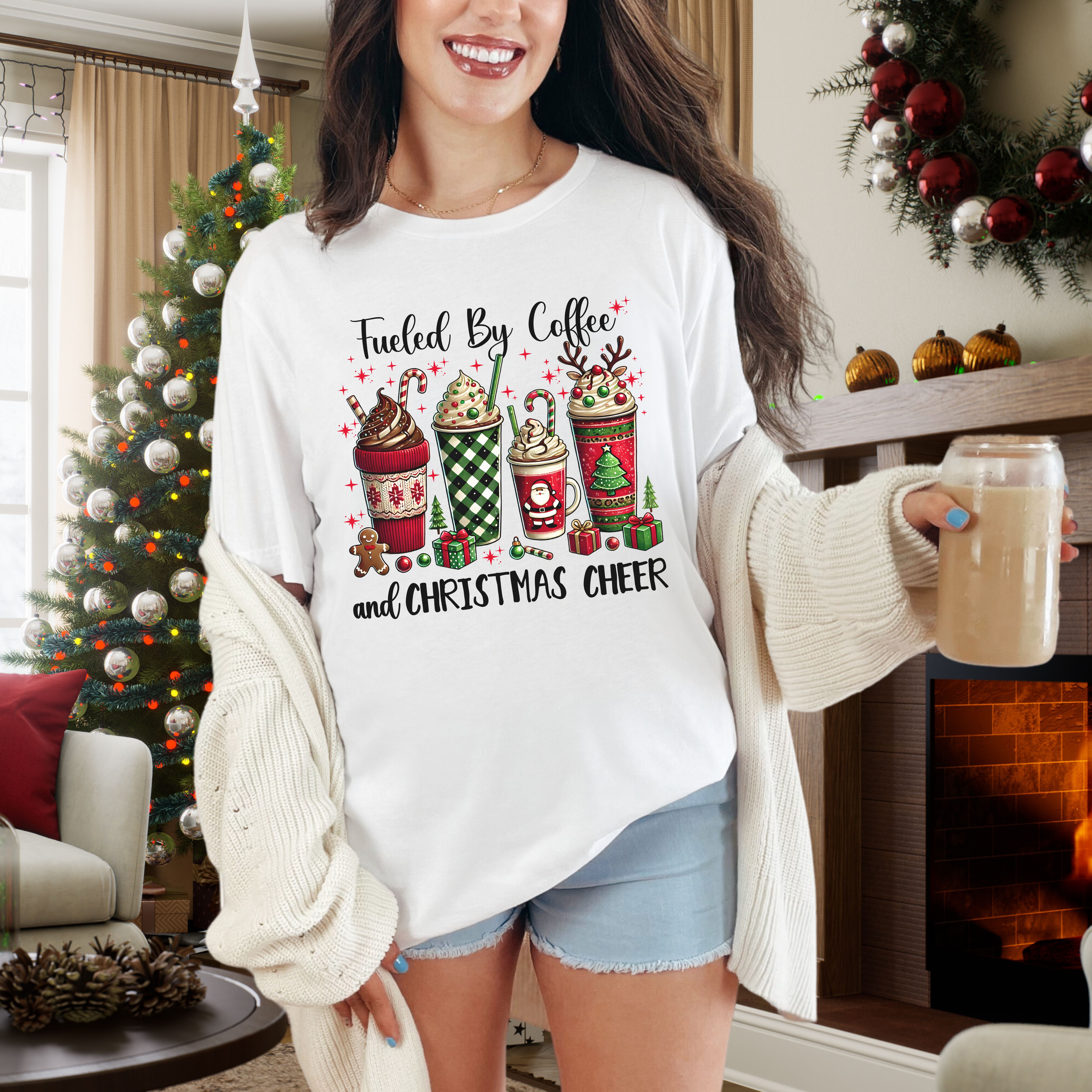 Holiday Coffee Unisex T-shirt, Christmas Gift Tee, Festive Season Shirt, Winter Espresso Top, Gift for Coffee Lover product thumbnail image Holiday Coffee Unisex T-shirt, Christmas Gift Tee, Festive Season Shirt, Winter Espresso Top, Gift for Coffee Lover product thumbnail image
