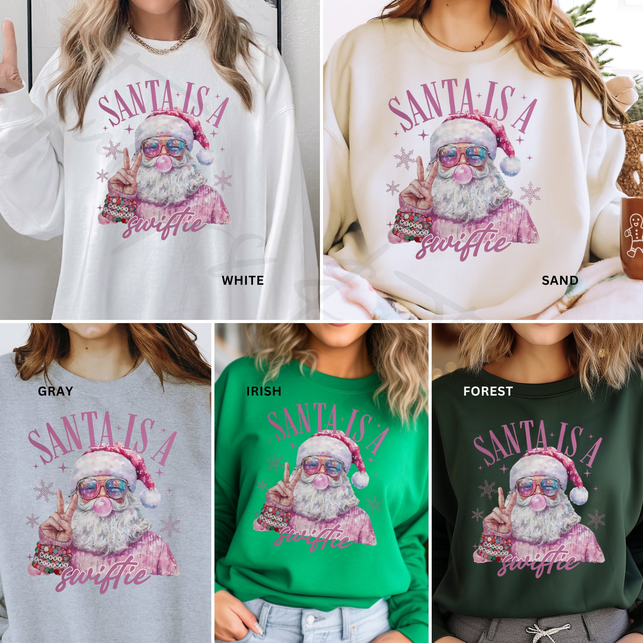 Santa is a Swiftie Sweatshirt | Christmas Sweatshirt | Holiday Shirt | Merry Swiftmas Sweatshirt 