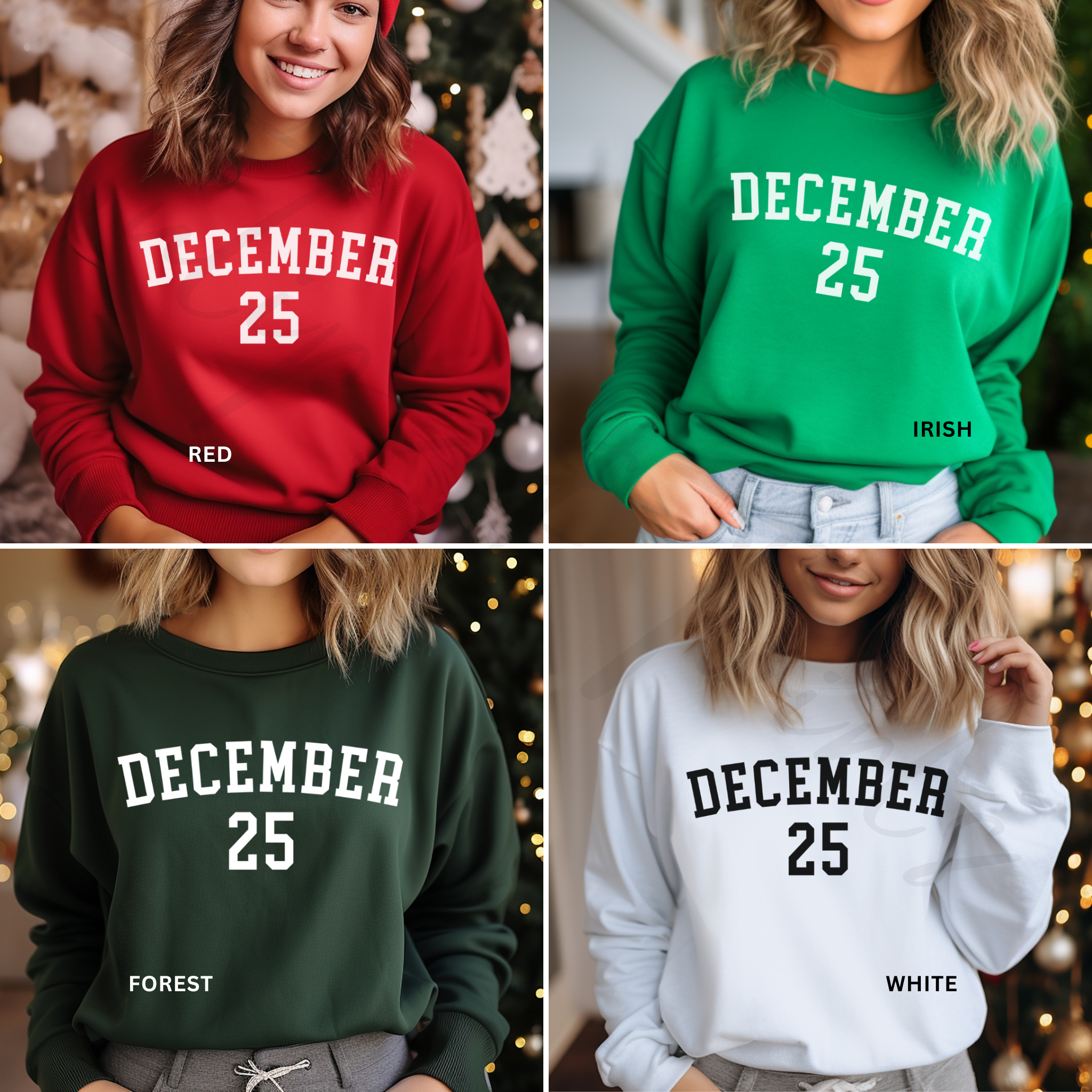 December 25 Christmas Sweatshirt | Christmas Sweatshirt | Holiday Sweatshirt | Women's Christmas Sweatshirt